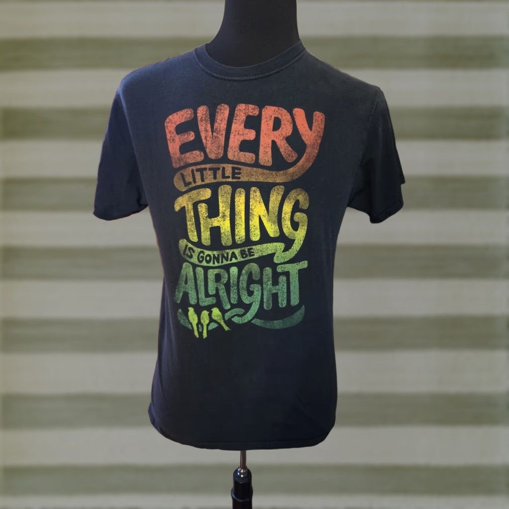 Fruit Of The Loom Bob Marley Shirt Adult Medium Black Neck Graphic Print Birds Short Sleeve T-Shirt Cotton Fruit of the Loom Unisex Adults Regular Fit Graphic Print Size US M / EU 48-50 / 2 - 1 Thumbnail