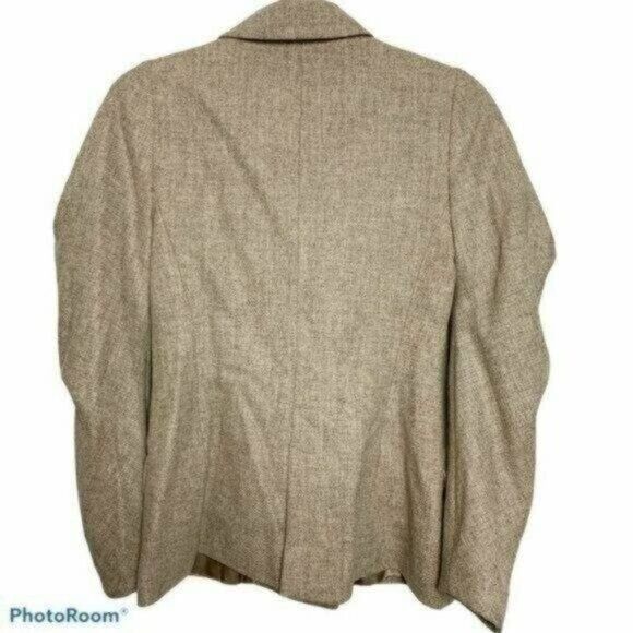 Zara Zara Tan Ruched-Sleeve Lambswool Blazer Sz S NEW Size S / US 4 / IT 40 - 3 Thumbnail