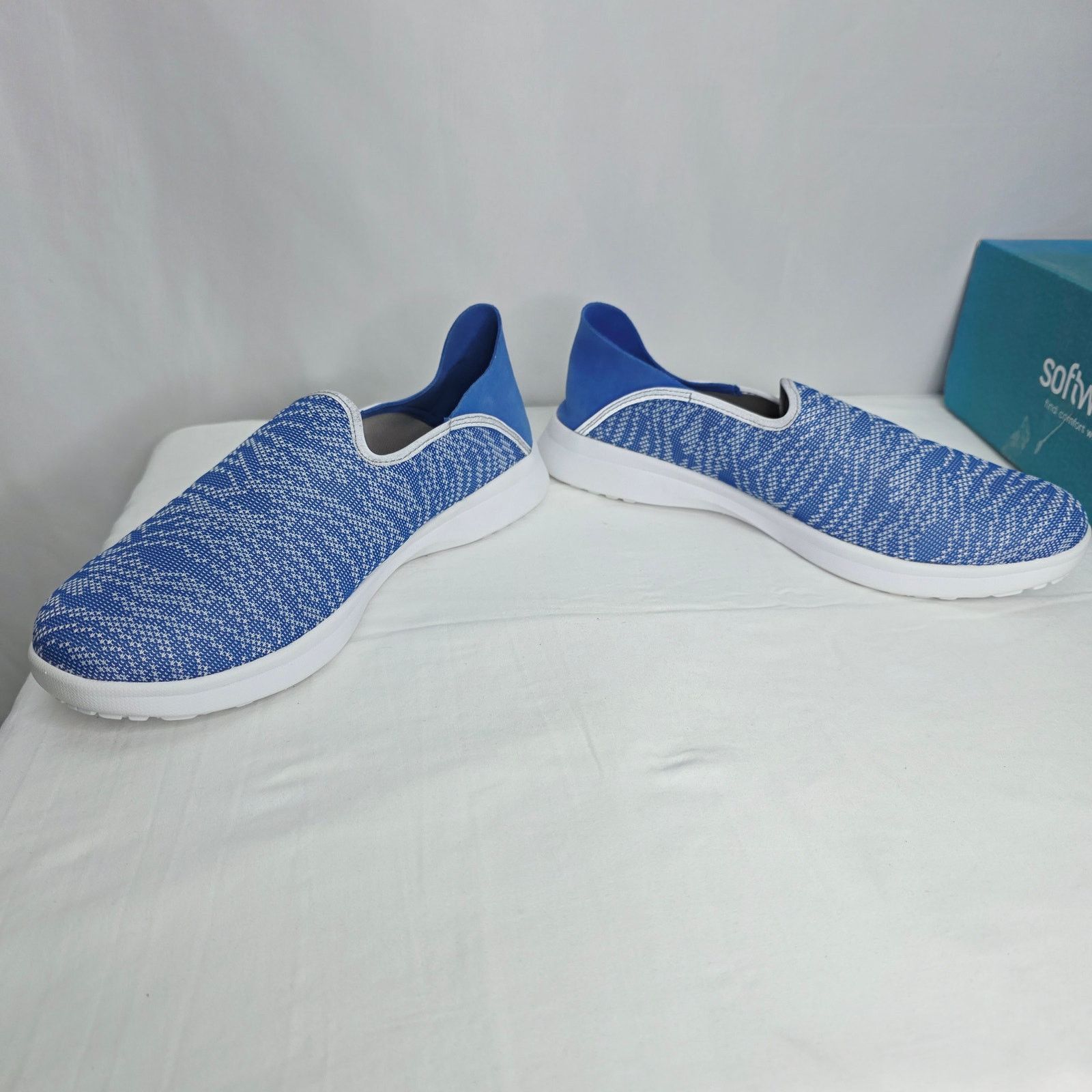 Other SoftWalk Simba Flat Blue Knit Low Top Slip On Sneakers Size US 12 / IT 42 - 7 Thumbnail