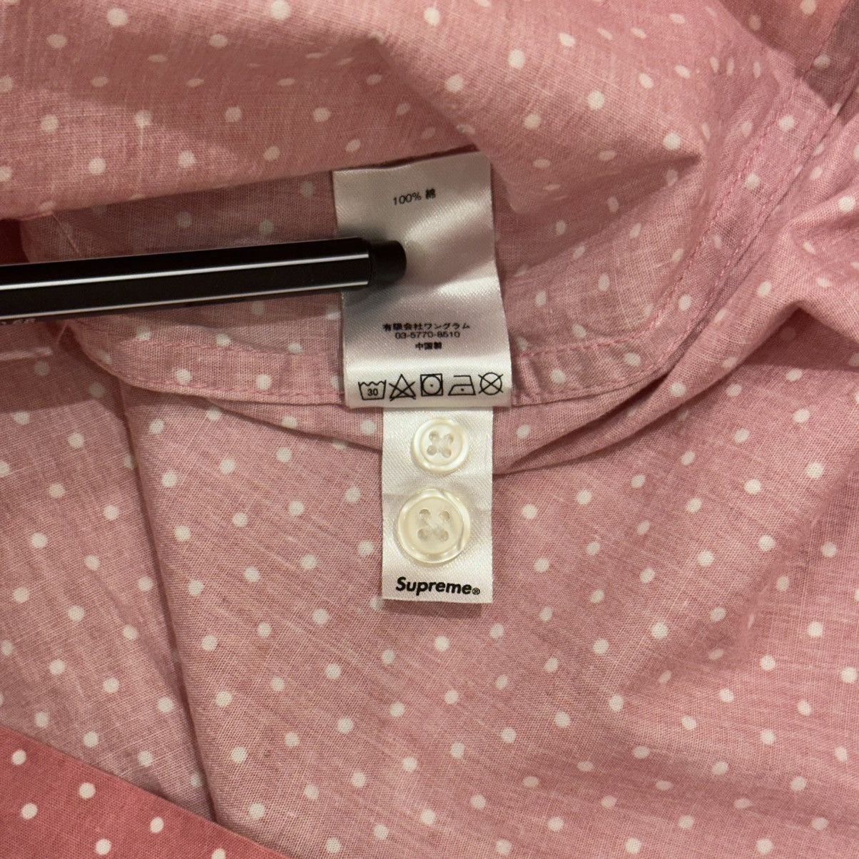 Supreme Supreme Polka Dot Shirt Pink Size US M / EU 48-50 / 2 - 5 Thumbnail