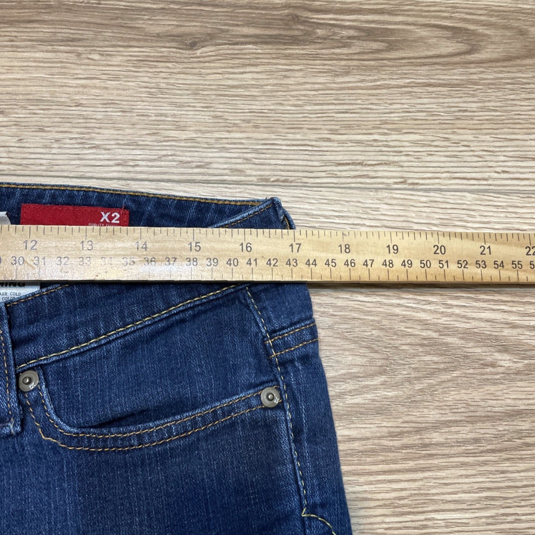 Denime X2 Women’s Low Rise Flare Leg Denim Jeans Size 10 Blue Size 32" / US 10 / IT 46 - 5 Thumbnail