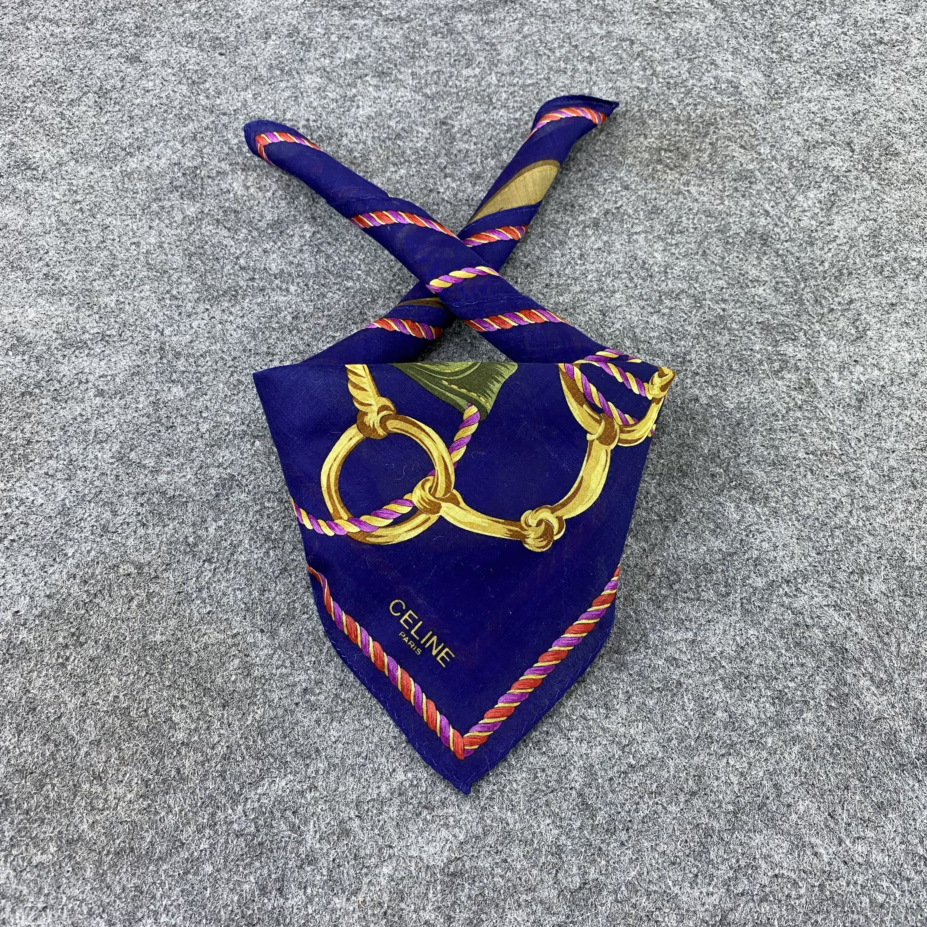 Celine × Vintage Celine Hanadkerchief / Bandana / Neckerchief-B1208 Size ONE SIZE - 2 Thumbnail