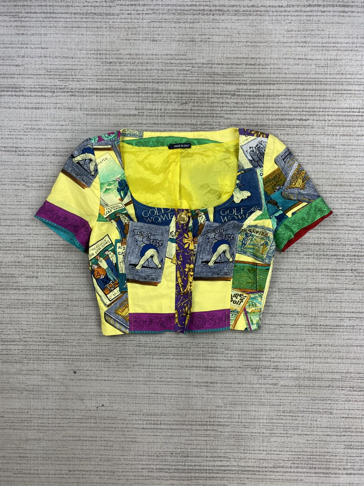 Versace 🔥RARE Vintage Versace Sport Full Printed Cropped Size S / US 4 / IT 40 - 1 Thumbnail