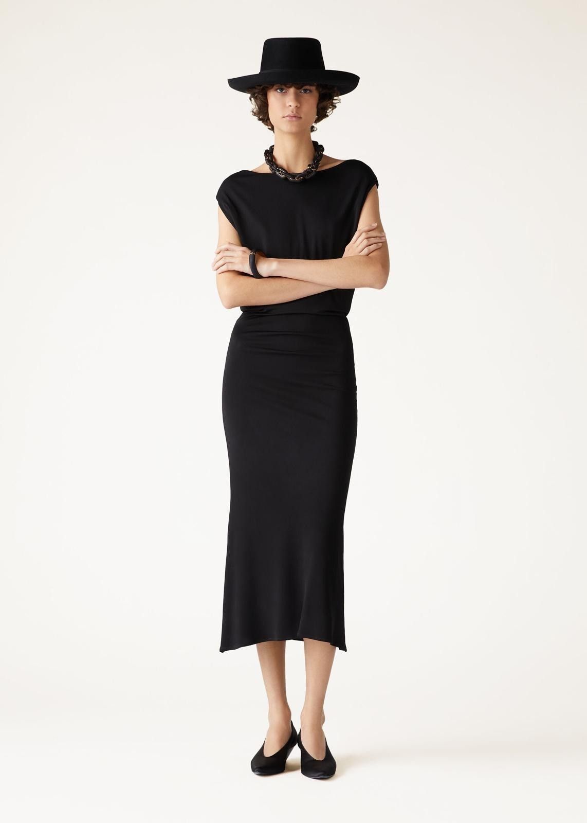 Loro Piana o1srvl11e0825 FAO2405 Eva Long Dress in Black Size L / US 10 / IT 46 - 2 Thumbnail