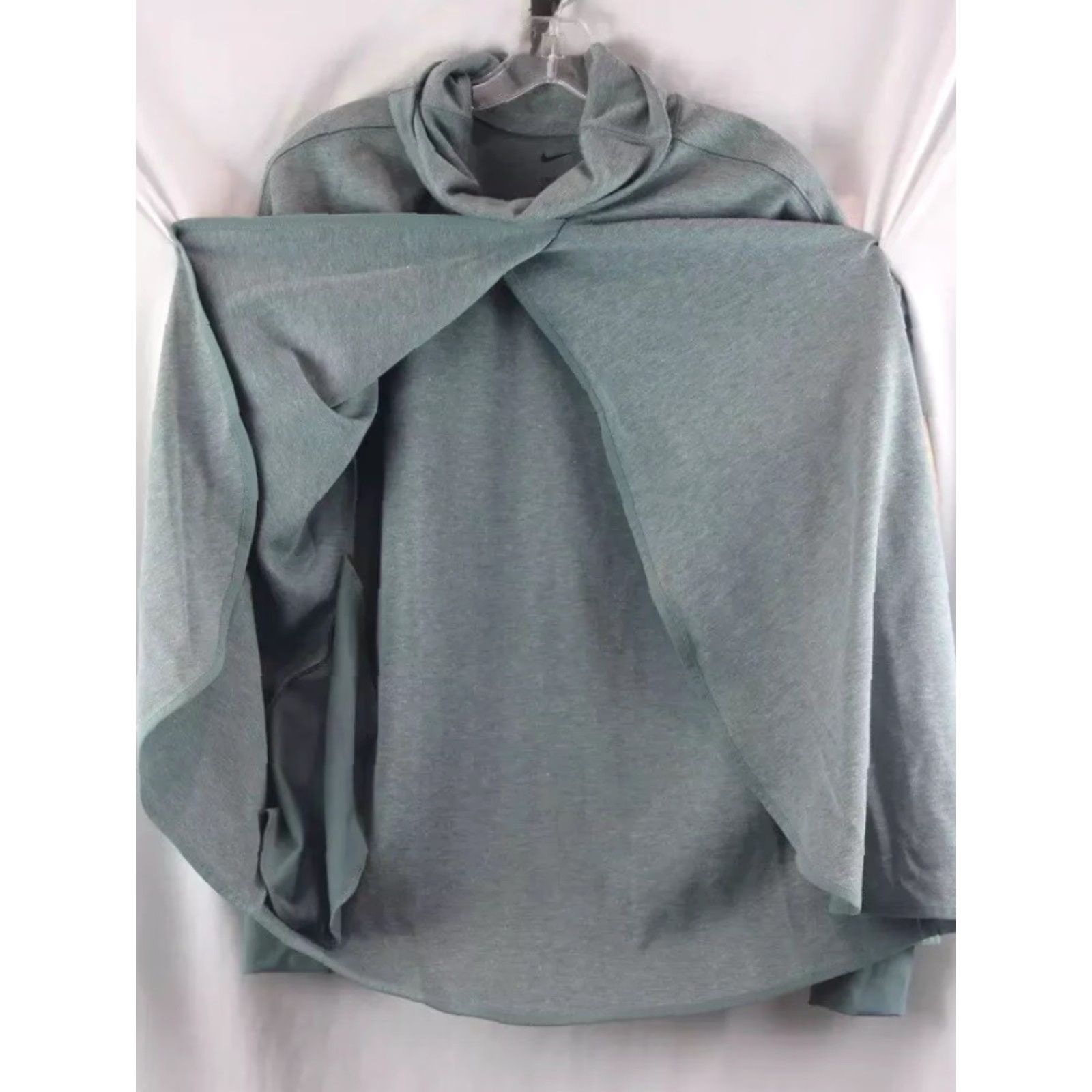Nike VINTAGE Nike Training Steel Gray Turtleneck Wrap Front Slit Sweater Size S Women Shirt Pullover Mens Womens Size S / US 4 / IT 40 - 3 Thumbnail