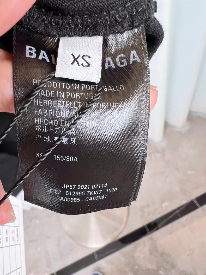 Balenciaga Balenciaga Black chest mosaic logo short sleeve Size US XS / EU 42 / 0 - 4 Thumbnail