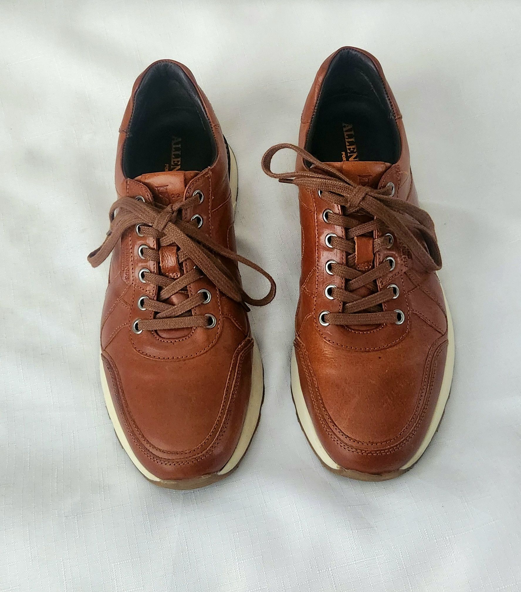 Allen Edmonds Allen Edmonds "A-TRAINER" Lace Up Leather Sneakers 9.5 D Size US 9.5 / EU 42-43 - 3 Thumbnail