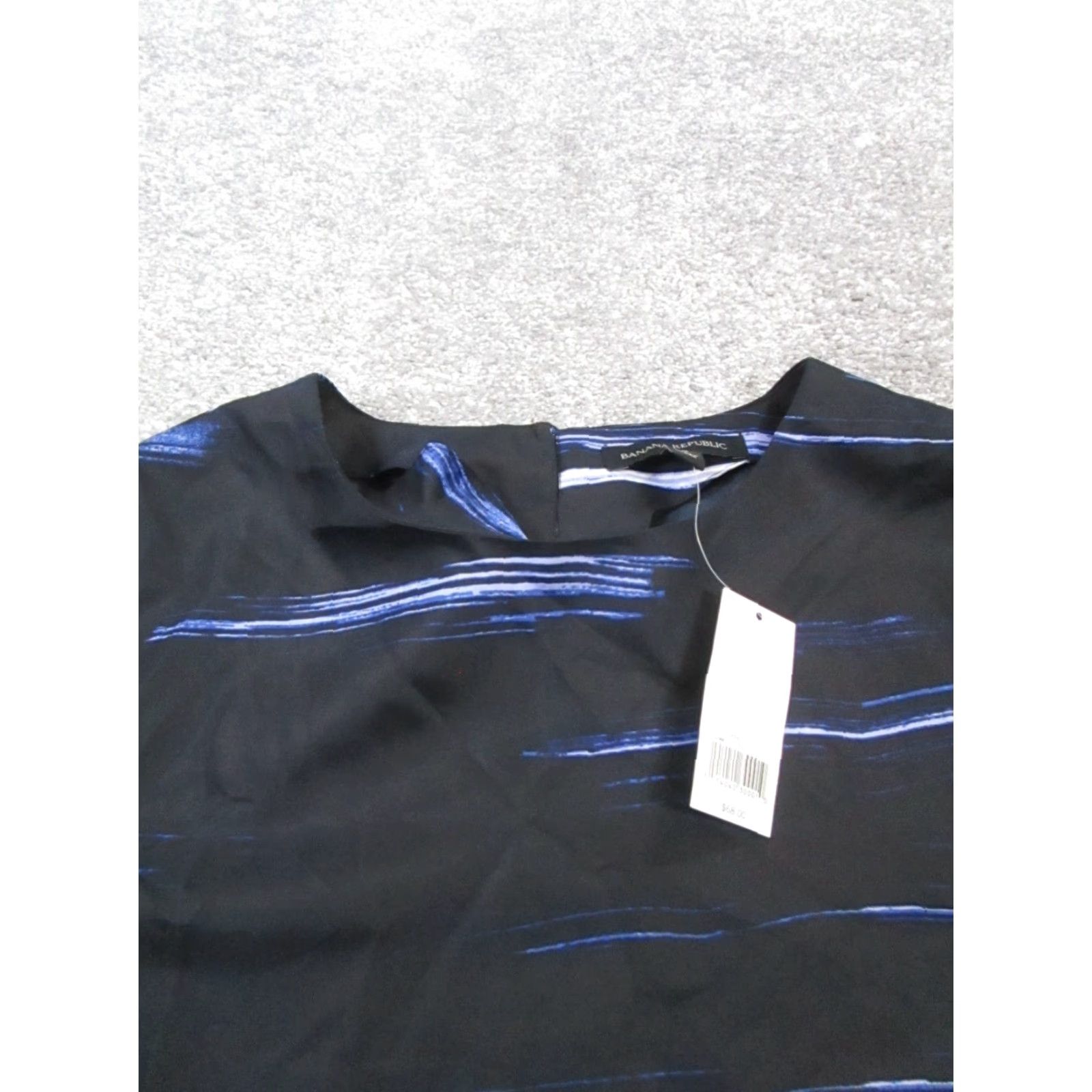 Banana Republic Banana Republic Shirt Womens Small Black Blue Top New Shirt Blouse Womens Petite Regular Blue 90s? Size S / US 4 / IT 40 - 2 Thumbnail