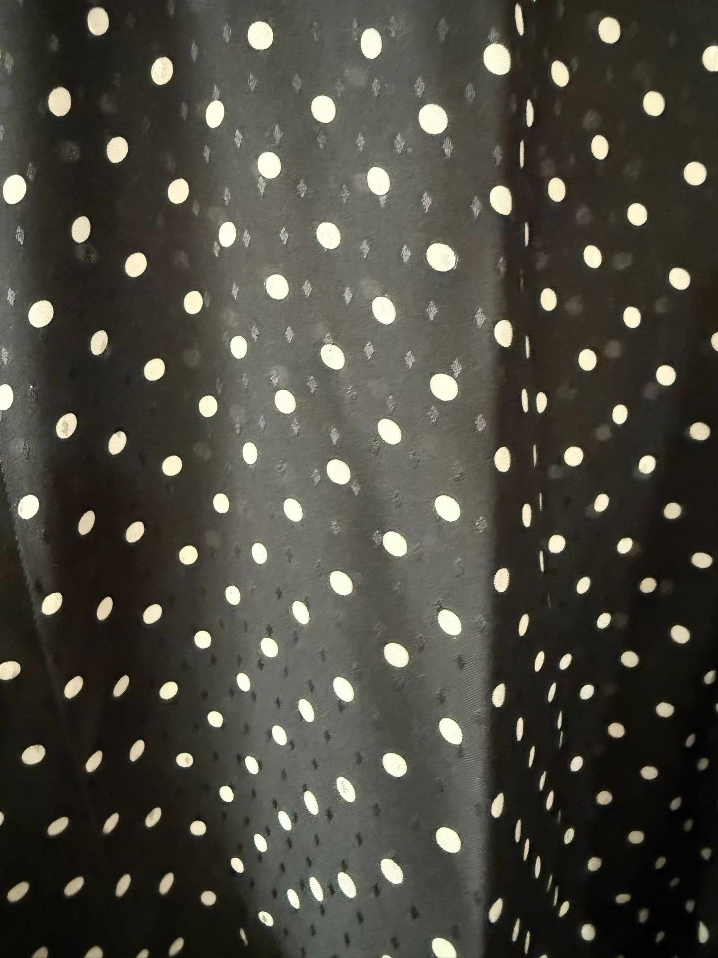 Saint Laurent Paris Saint Laurent Men's Black And White Polka Dot Silk Shirt K33 Size US XXS / EU 40 - 4 Thumbnail
