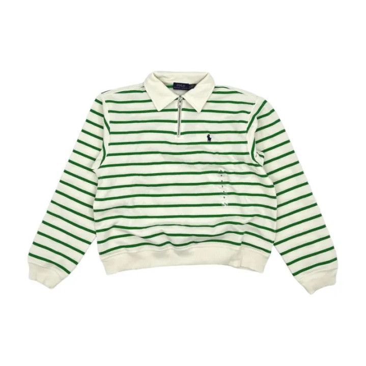 Polo Ralph Lauren Polo Ralph Lauren Unisex Half-Zip Striped Sweatshirt Size US L / EU 52-54 / 3 - 1 Thumbnail