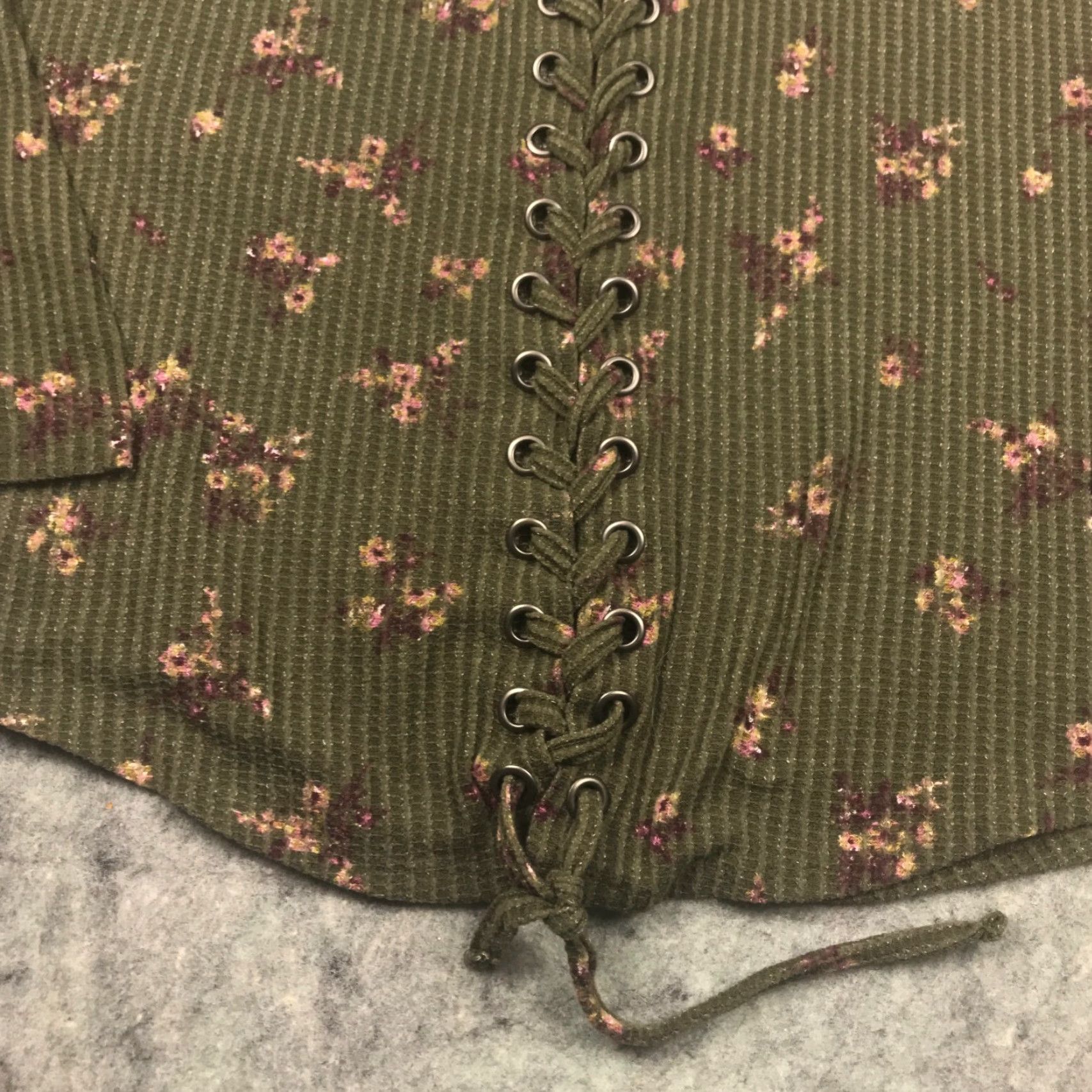 Vintage Maurices Womens Blouse Shirt Cowl Neck Lace-Up Back Floral 0 Pink Long Sleeve Plus Size Size XS / US 0-2 / IT 36-38 - 6 Thumbnail