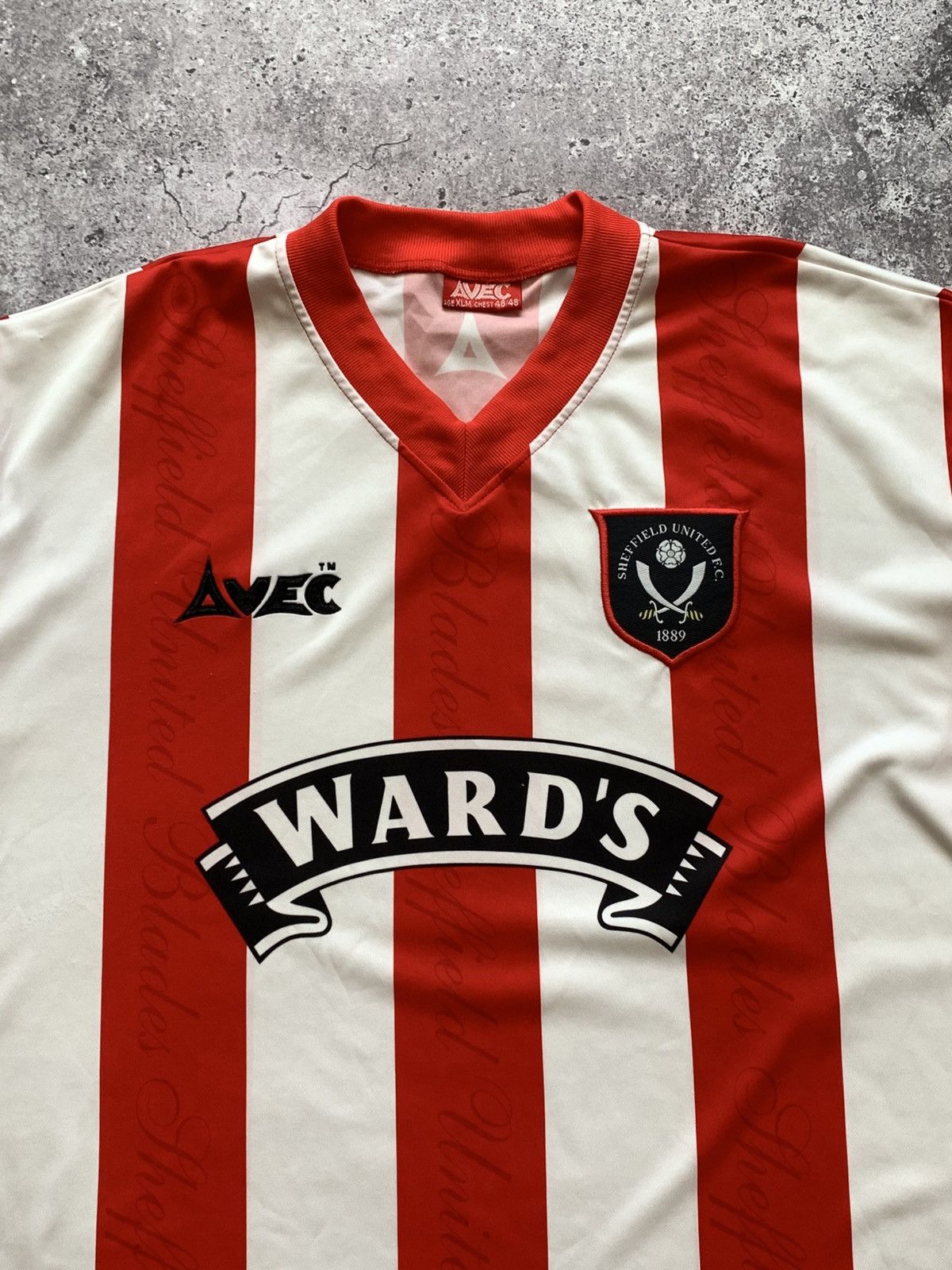 Other 🔥AVEC SHEFFIELD UNITED 1996 1997 HOME FOOTBALL SOCCER JERSEY Size US XL / EU 56 / 4 - 4 Thumbnail