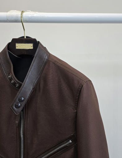 Tom Ford o1sm1stk0725 Suede Western Trucker Jacket in Chestnut Size US L / EU 52-54 / 3 - 2 Thumbnail