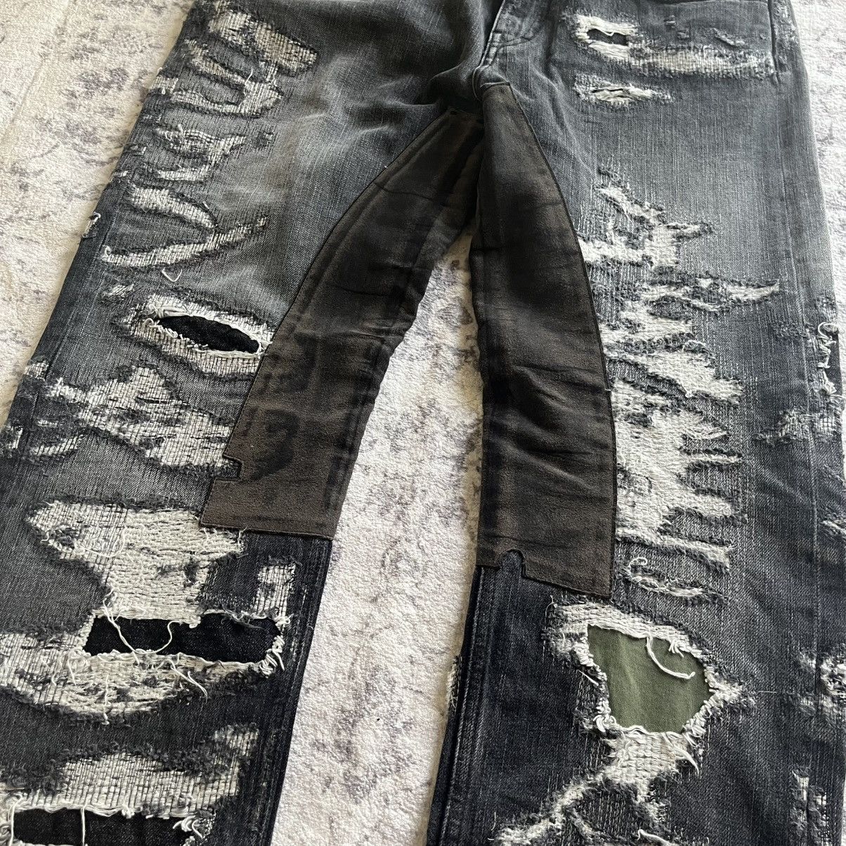 Givenchy Boro Stitched Distressed Moleskin Jeans Size 32