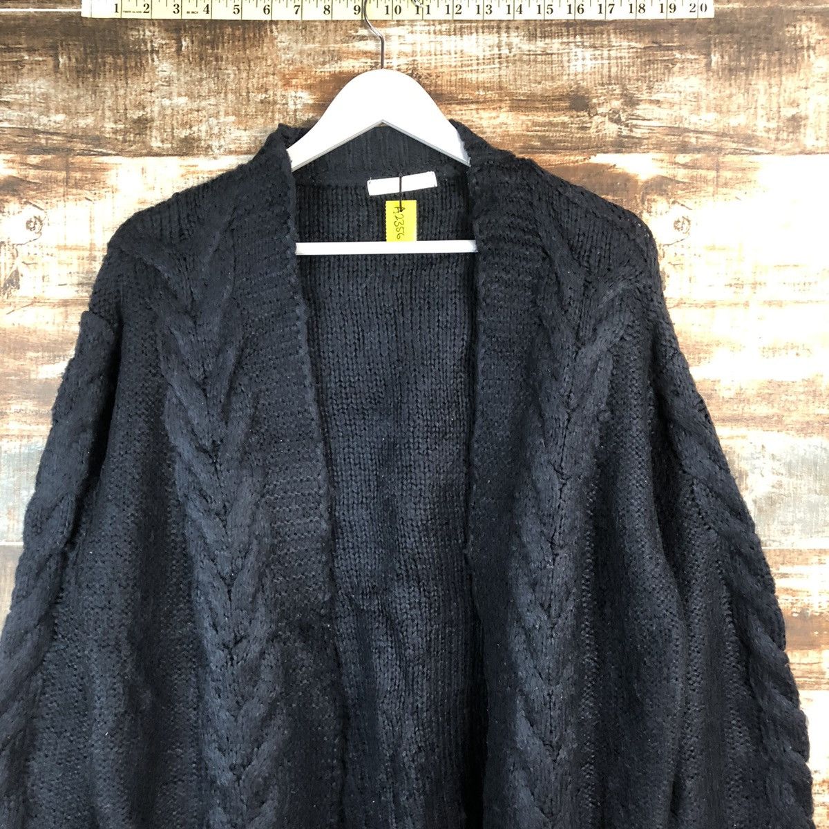 Homespun Knitwear Choco Raffine Black Cardigan Knitwear #A2356 Size XL / US 12-14 / IT 48-50 - 2 Thumbnail