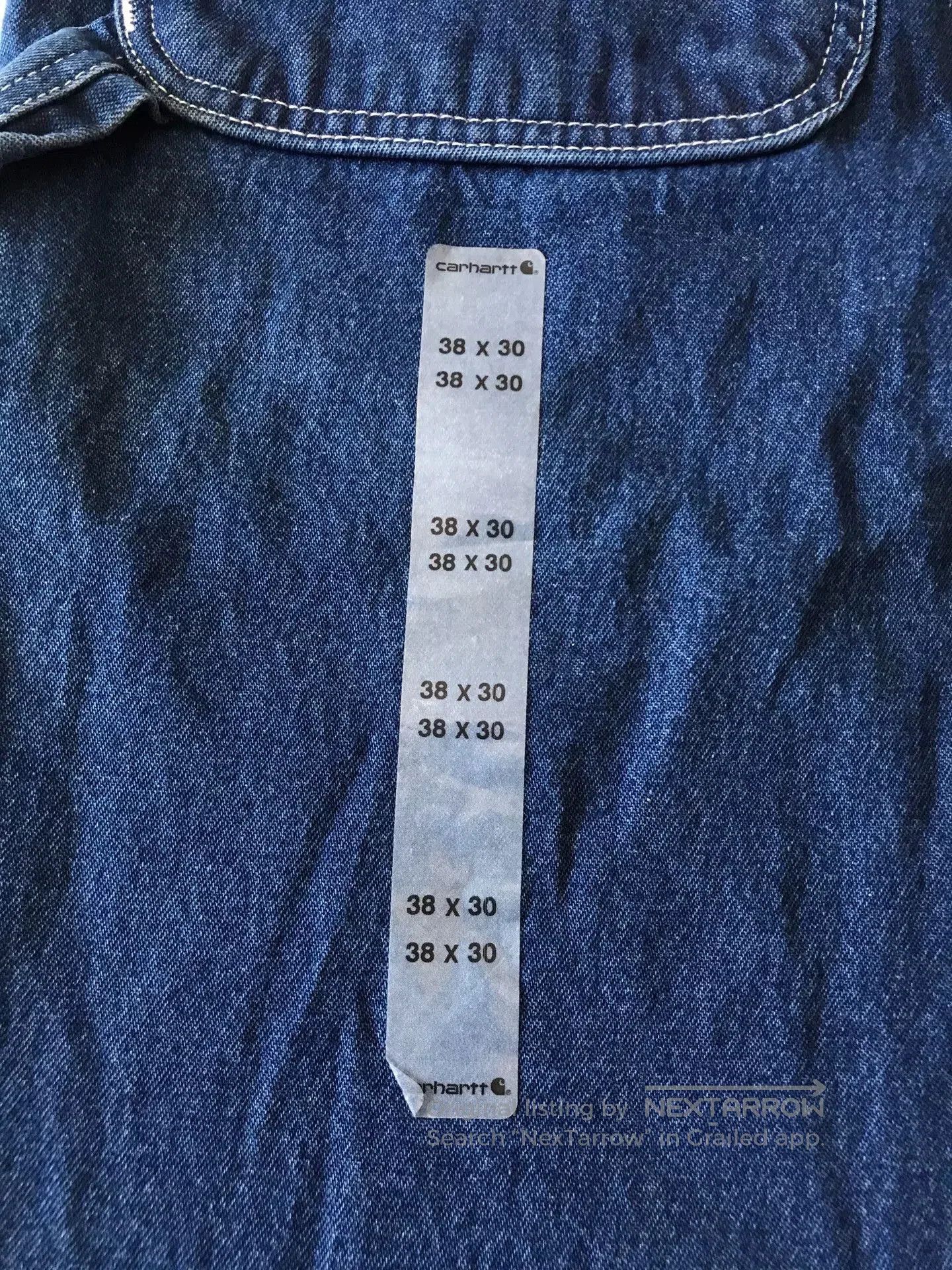 Carhartt Carhartt R07 W38L30 Washed Denim Overalls. Size US 38 / EU 54 - 7 Thumbnail