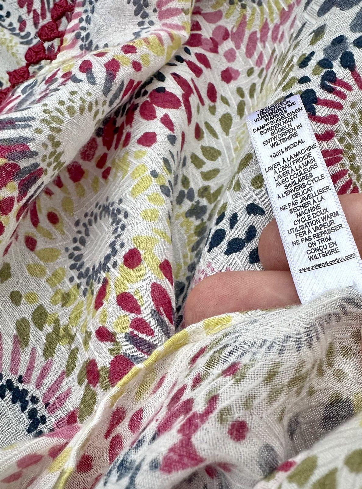 Other Mistral London 100% Modal Heritage Scarf • Floral Print Size ONE SIZE - 5 Thumbnail