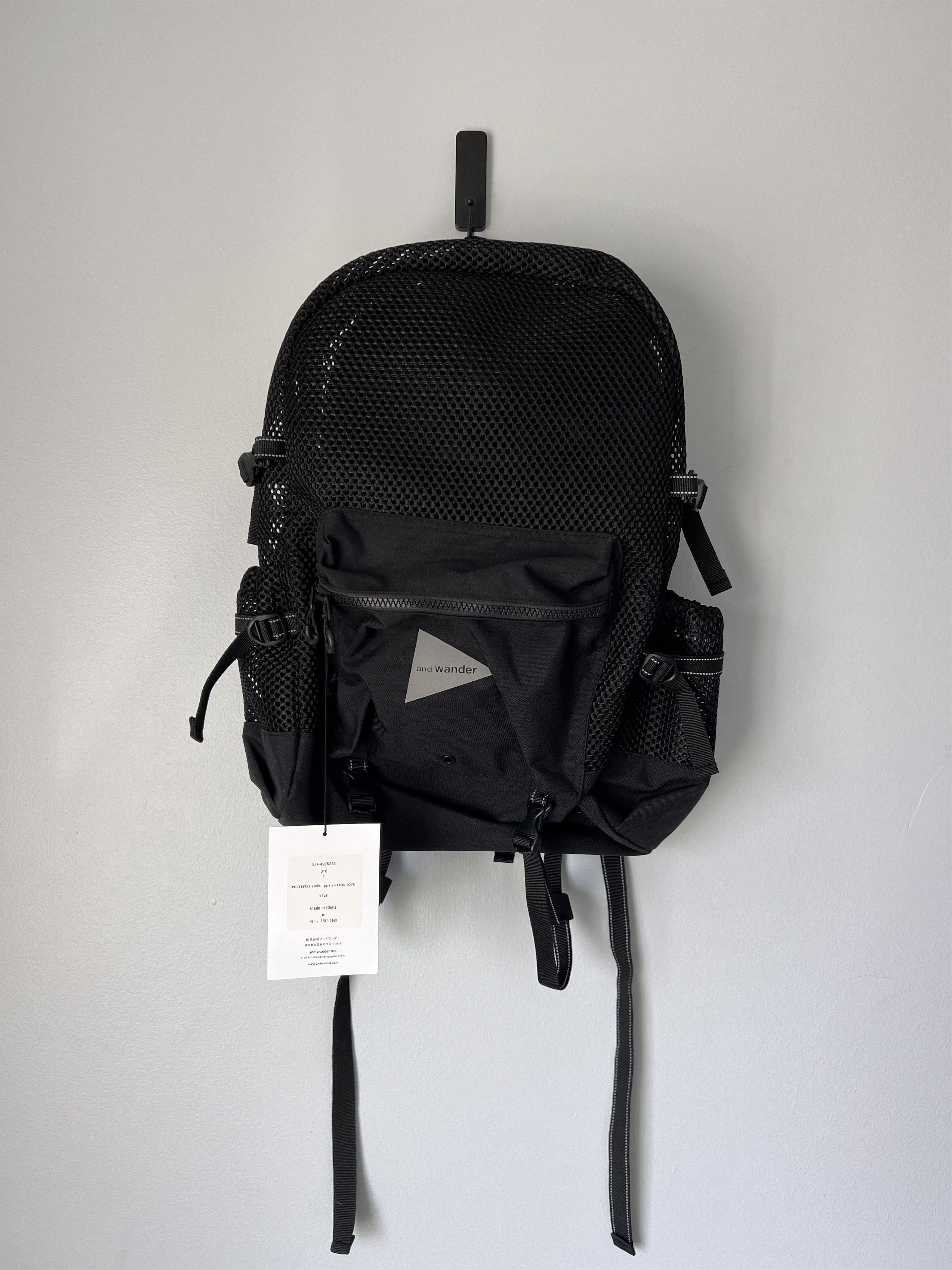 And Wander and Wander 3D Mesh Backpack in Black | Grailed