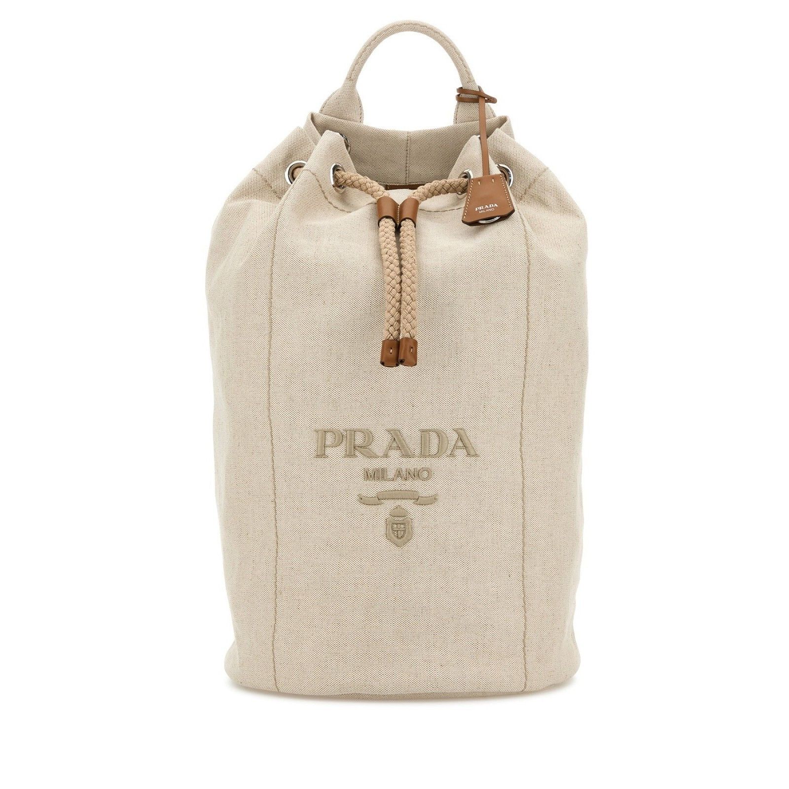 Prada PRADA Sand Beige Canvas Backpack New And Authentic Size ONE SIZE - 1 Thumbnail