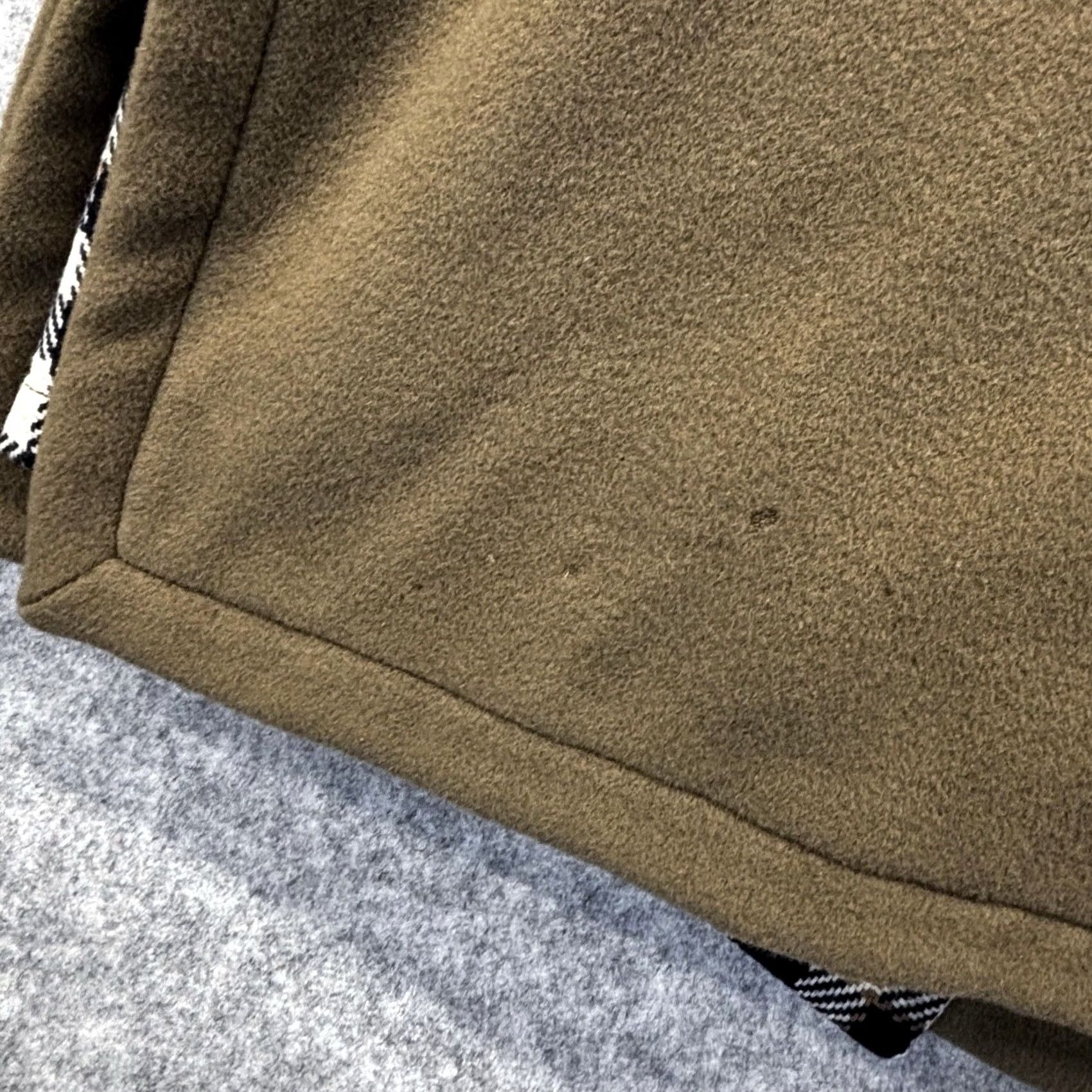 Valentino VINTAGE Valentino Jacket Coat Wool Open Front Khaki Brown UK10 / IT44 3/4 Sleeve Women’s / Mens? (No) Size L / US 10 / IT 46 - 6 Thumbnail