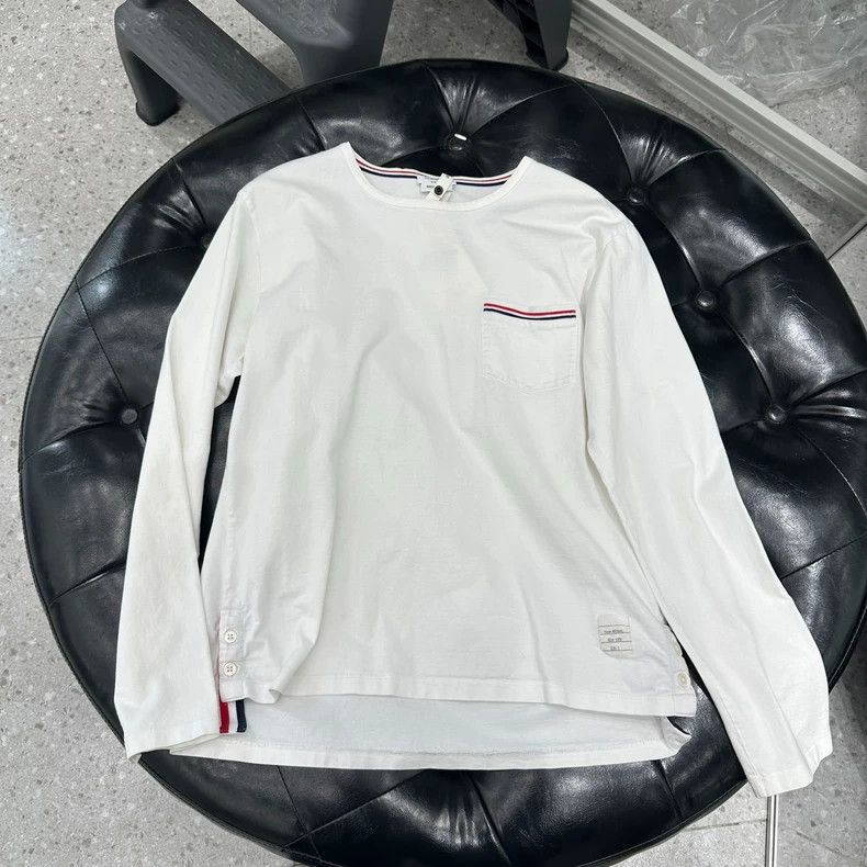 Thom Browne Thom Browne Color striped long sleeve T-shirt Size US M / EU 48-50 / 2 - 1 Thumbnail