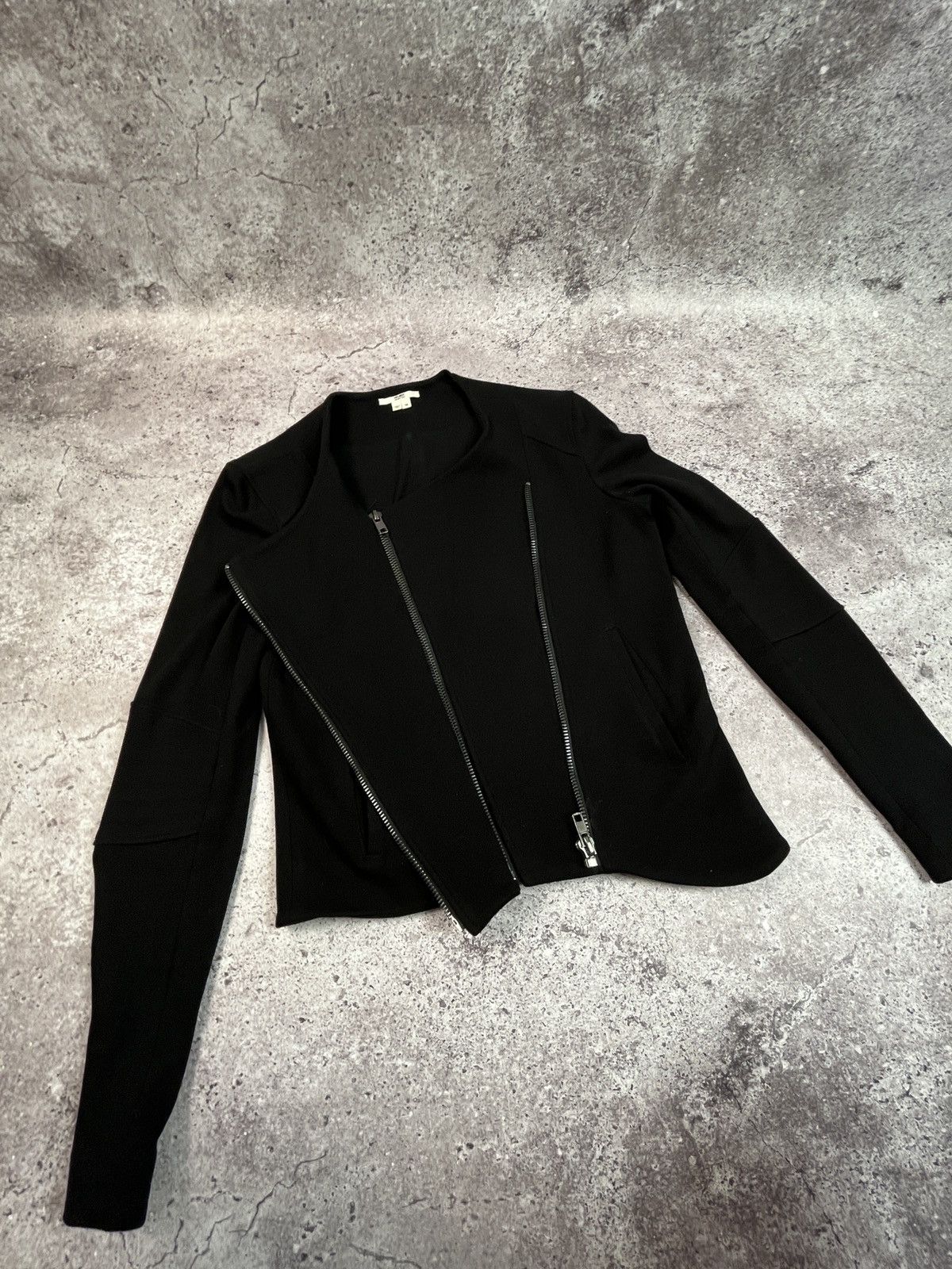 Helmut Lang Asymmetrical Biker Jacket Size M / US 6-8 / IT 42-44 - 6 Thumbnail