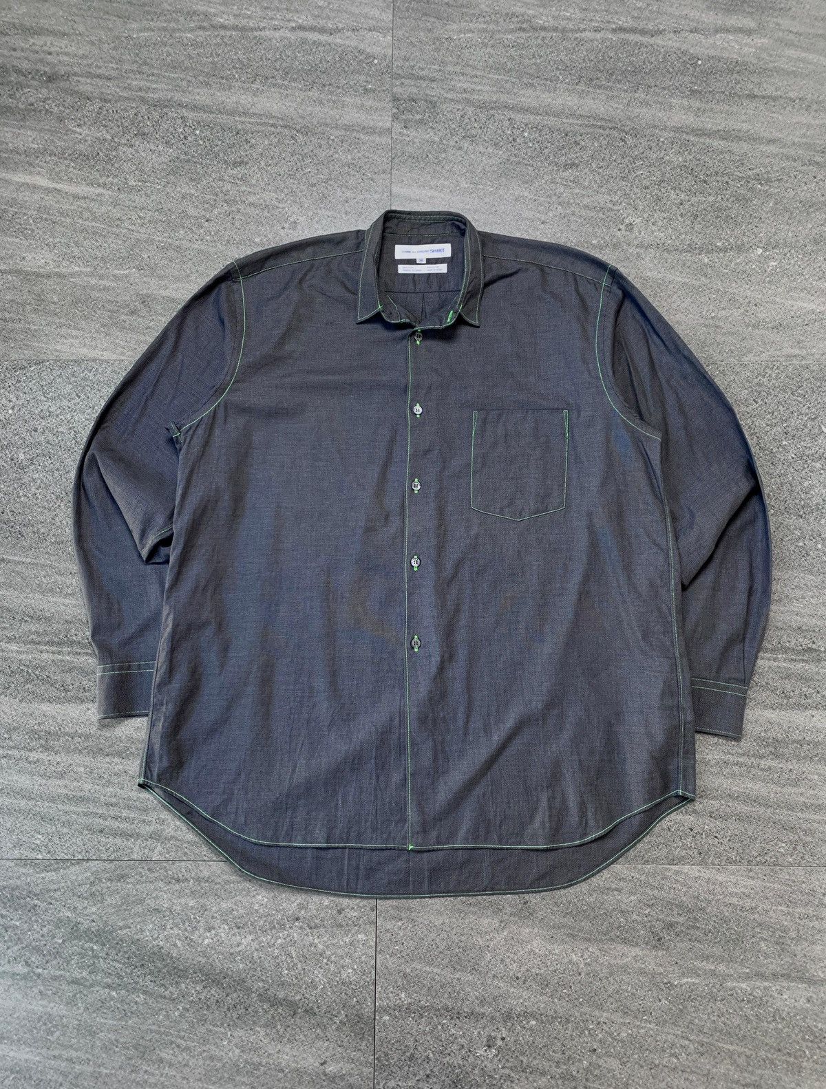 Comme des Garcons SHIRT Contrast Stitching tiny Collared Shirt - Medium Size US M / EU 48-50 / 2 - 2 Thumbnail