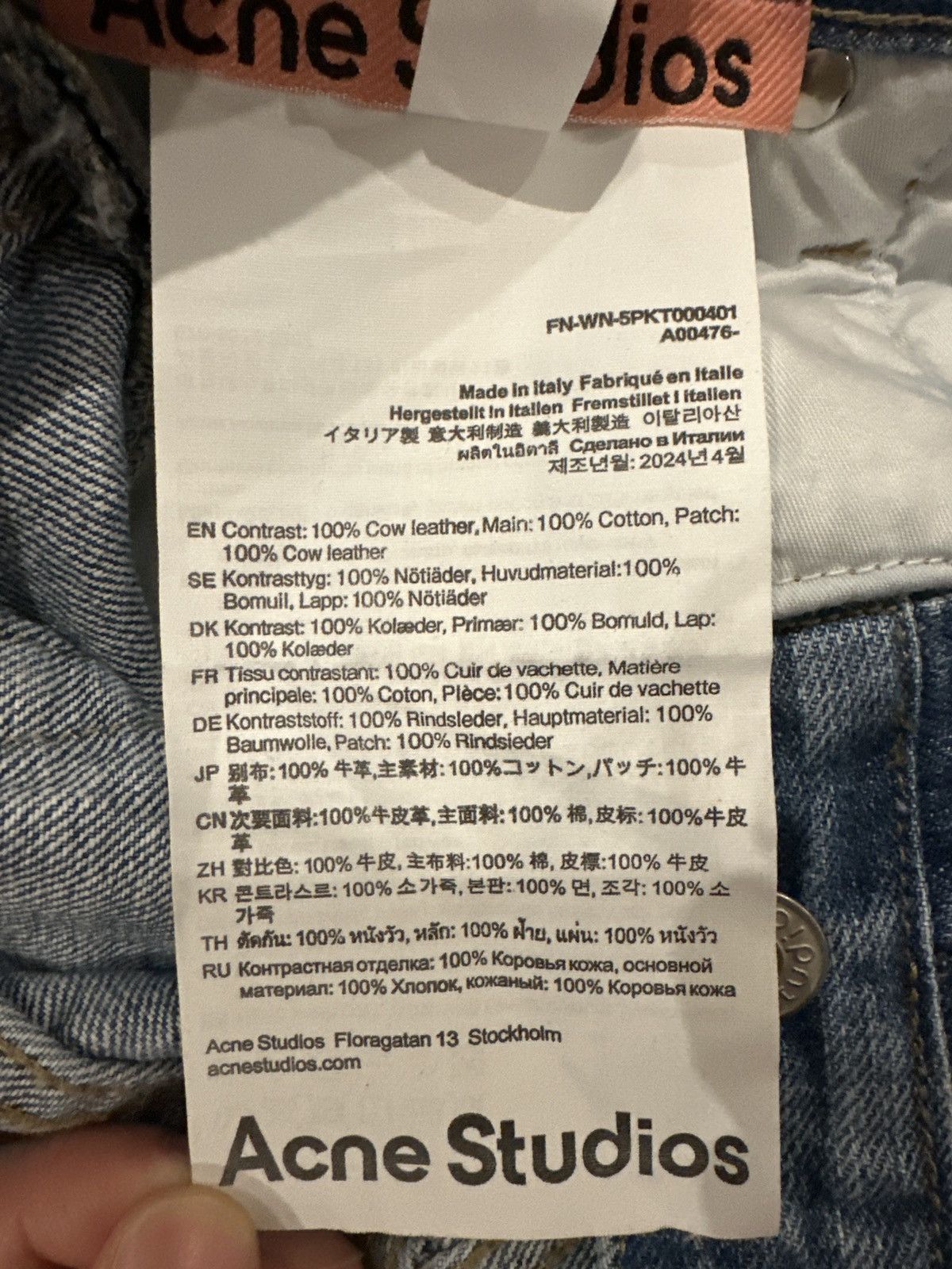 Acne Studios Acne Studios Blue Cargo Jeans Size 34" / US 12 / IT 48 - 6 Thumbnail