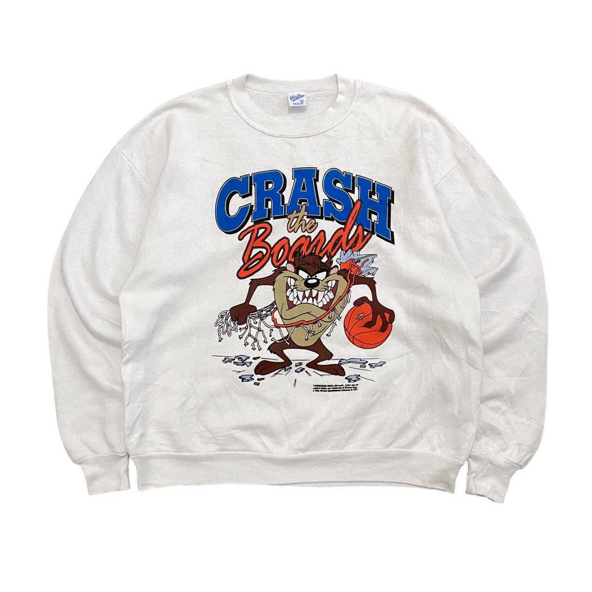 Cartoon Network × Vintage × Warner Bros Vintage Tasmanian Devil Crash The Boards Sweatshirt Size US M / EU 48-50 / 2 - 1 Thumbnail