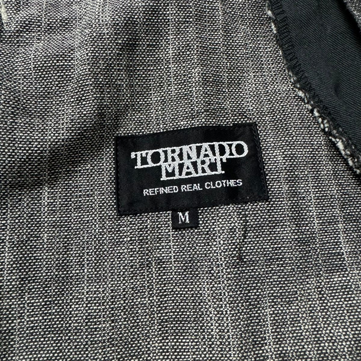 Tornado Mart Tornado Mart Japan Double Collar Zipper Belted Denim Coat Size US L / EU 52-54 / 3 - 12 Thumbnail