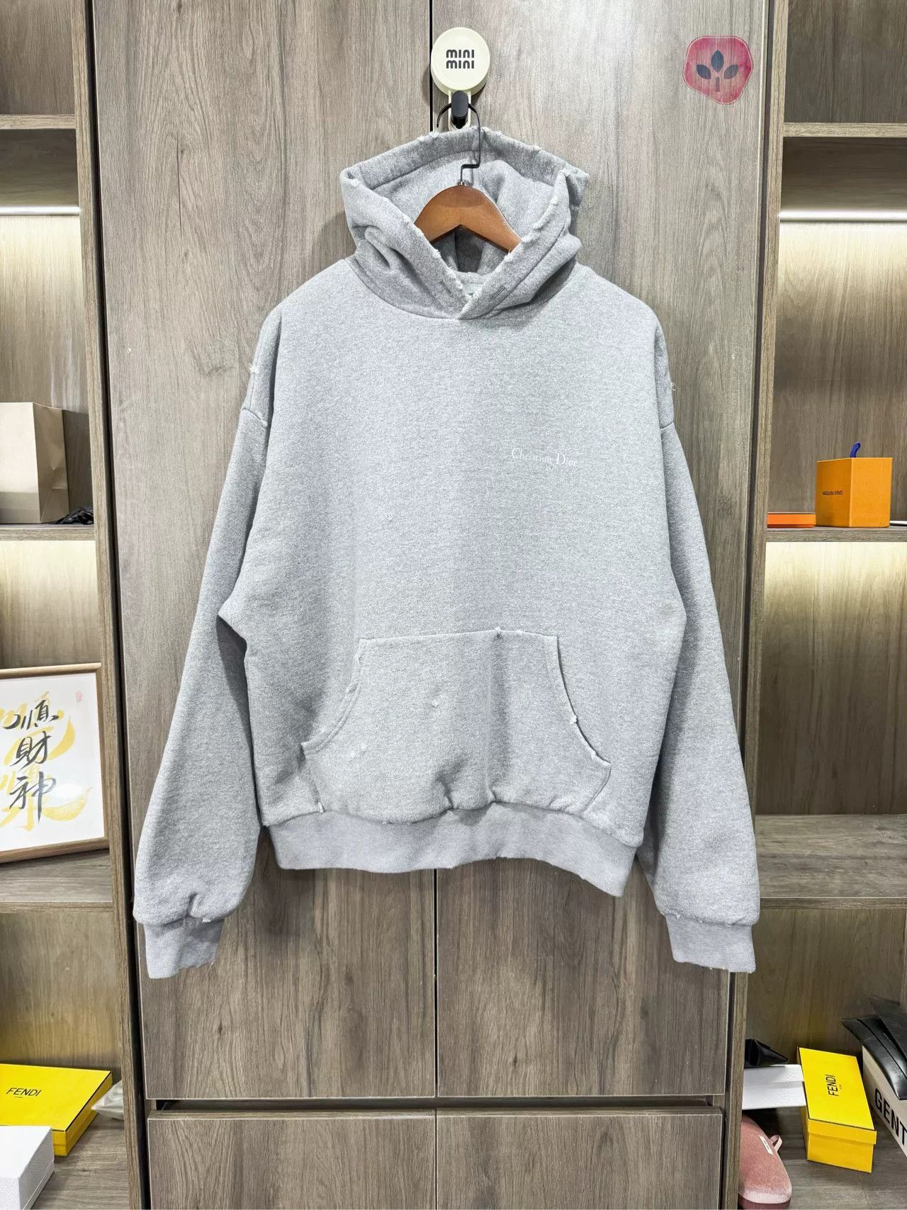 Dior Dior Vintage Slogan Distressed Gray Hoodie Size US S / EU 44-46 / 1 - 1 Thumbnail