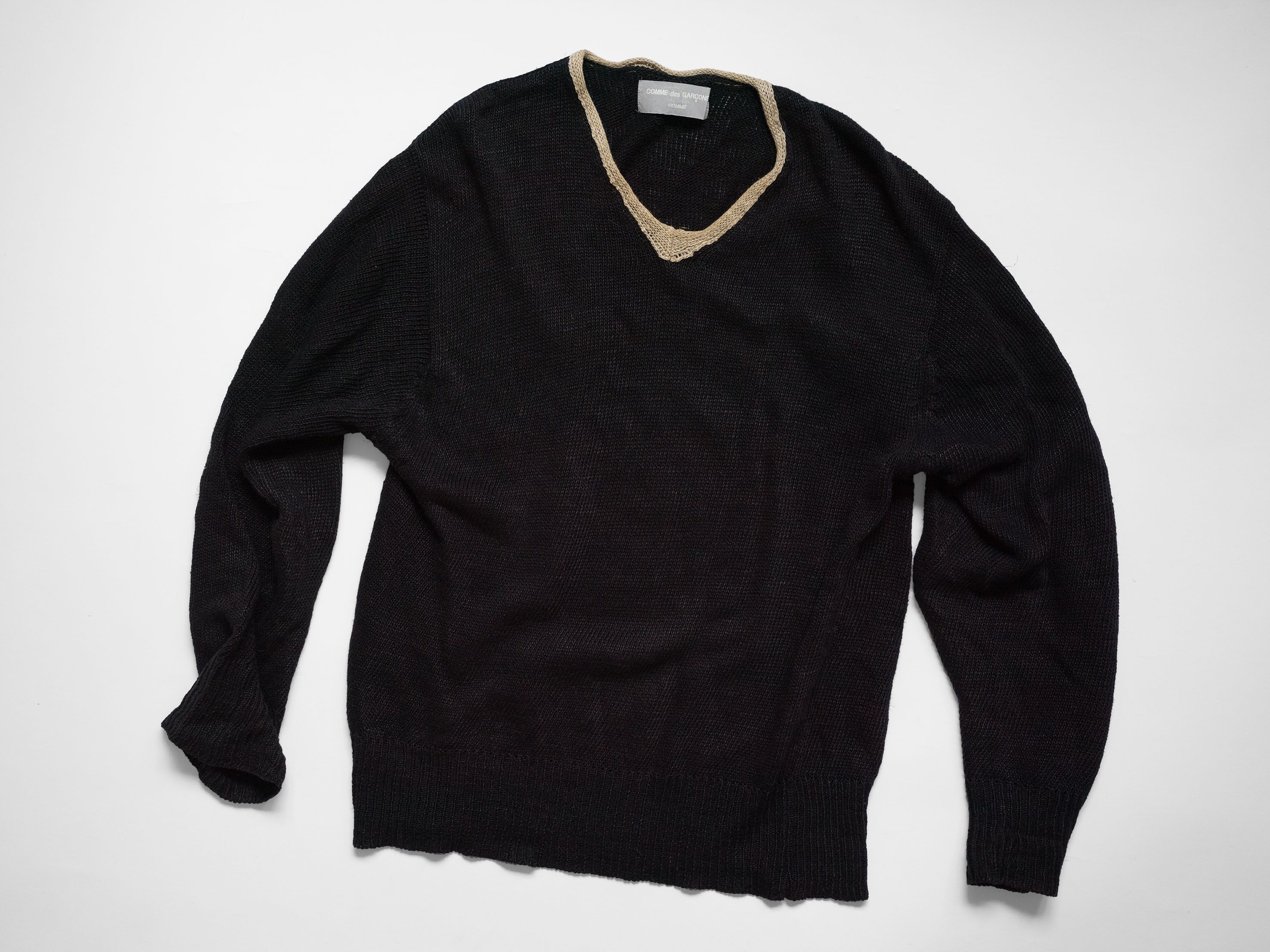 Comme des Garcons Homme AD1997 COMME des GARCONS HOMME KNIT LINEN SWEATER Size US M / EU 48-50 / 2 - 2 Thumbnail