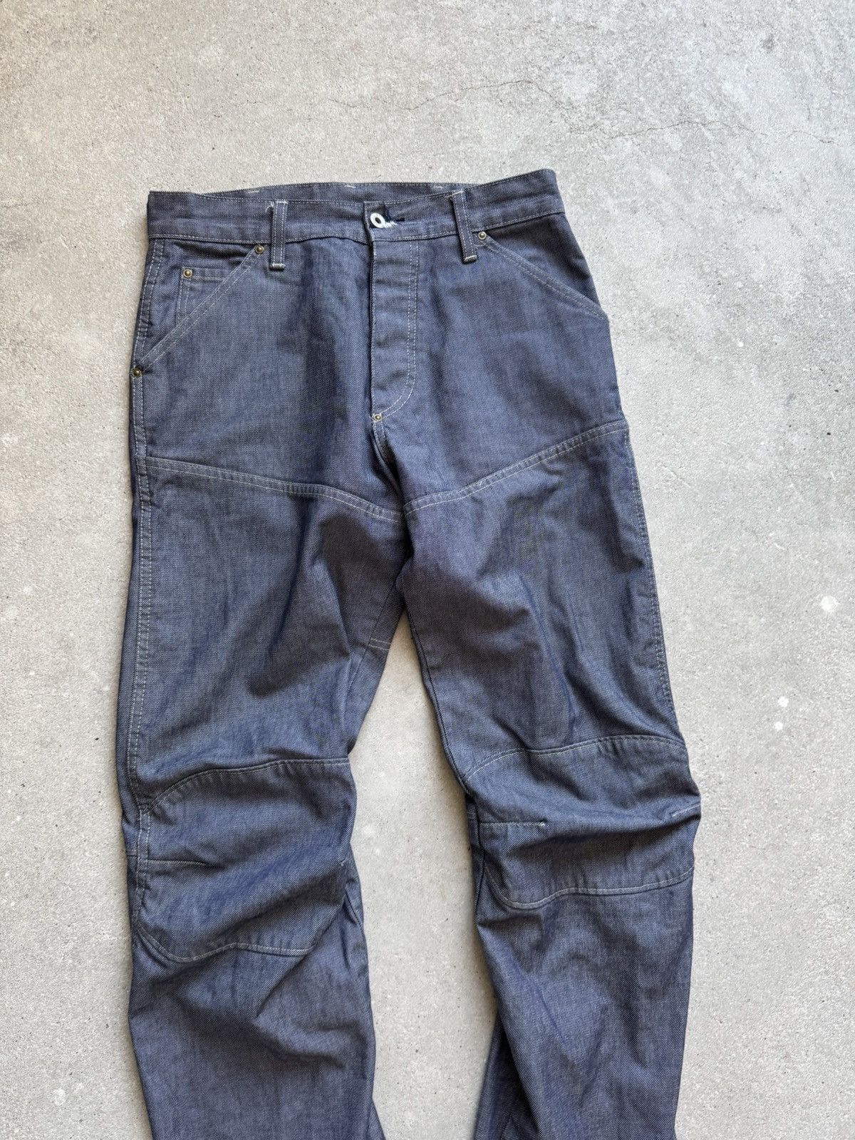 G-Star Vintage G-Star Raw Long Stacked Double Knee Jeans Size US 31 - 8 Thumbnail
