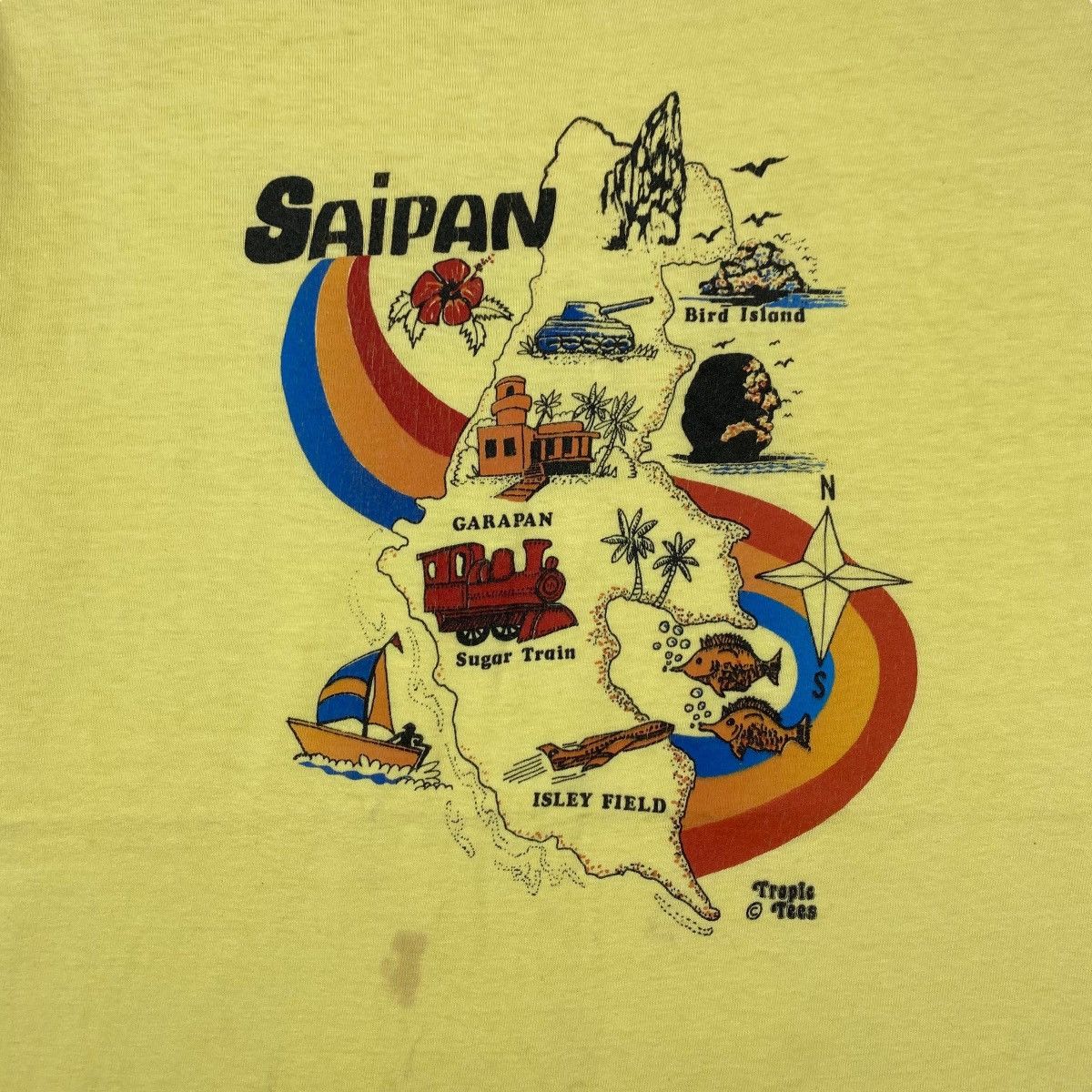 Hanes Vintage 80s Saipan T-Shirt Hanes Tropic Tees Hawaii Size US L / EU 52-54 / 3 - 3 Thumbnail