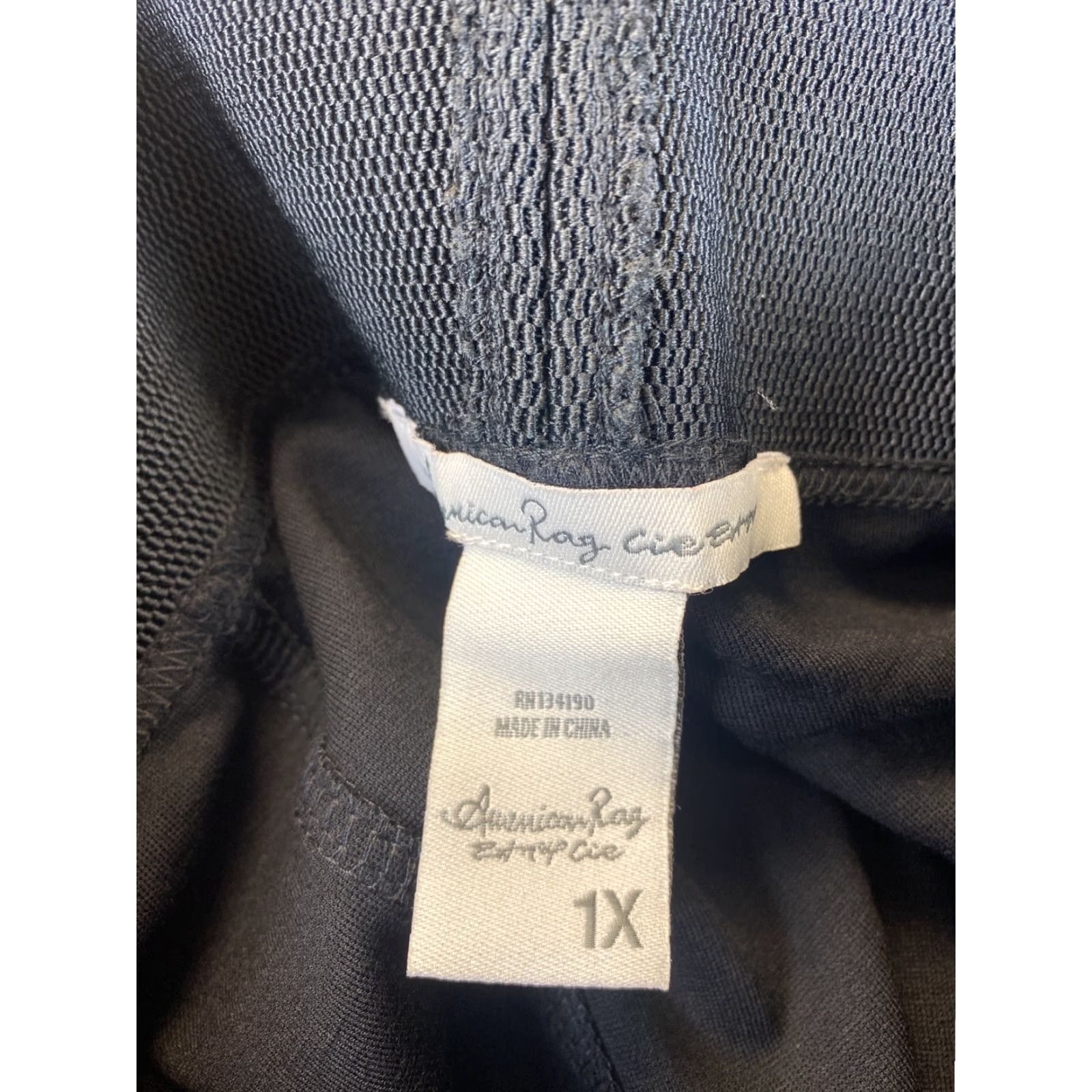Vintage American Rag Cie Pants Skinny Jegging Ponte Black Burgundy 1X Womens Size 40" / US 18 - 6 Thumbnail