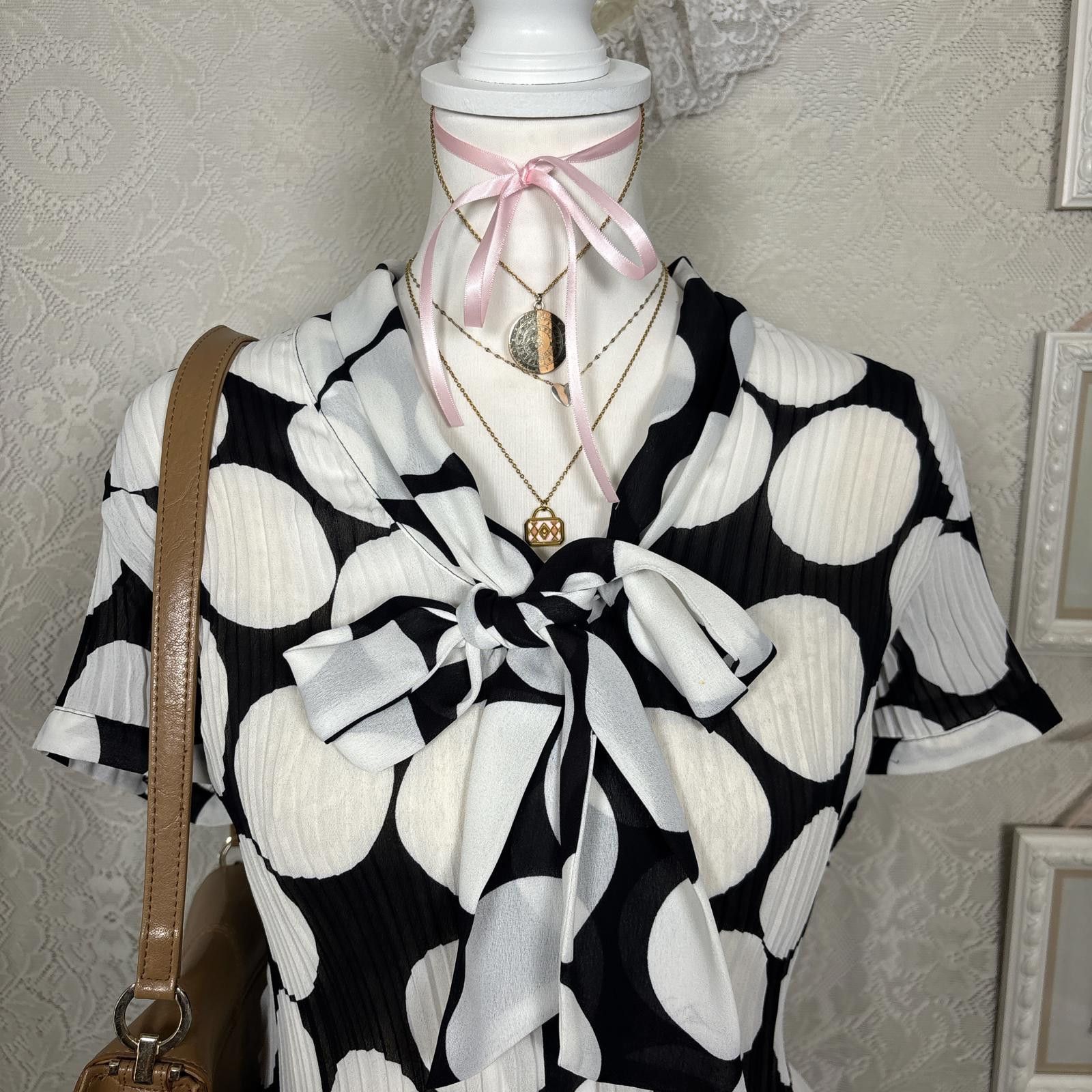 Other y2k office siren polka dot blouse Size M / US 6-8 / IT 42-44 - 5 Thumbnail