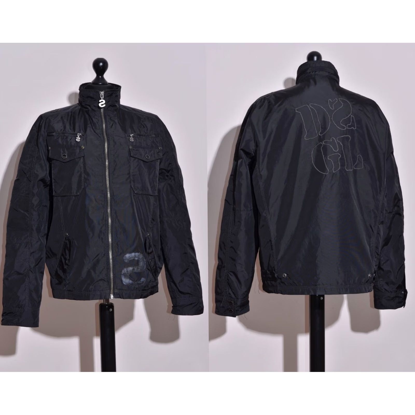 Desigual Desigual Jacket Black Multipocket Full Zip 2XL Mens Regular Size 2XL Overcoat Jacket Black Multipocket Full Zip Mens 2XL Size US XXL / EU 58 / 5 - 2 Thumbnail