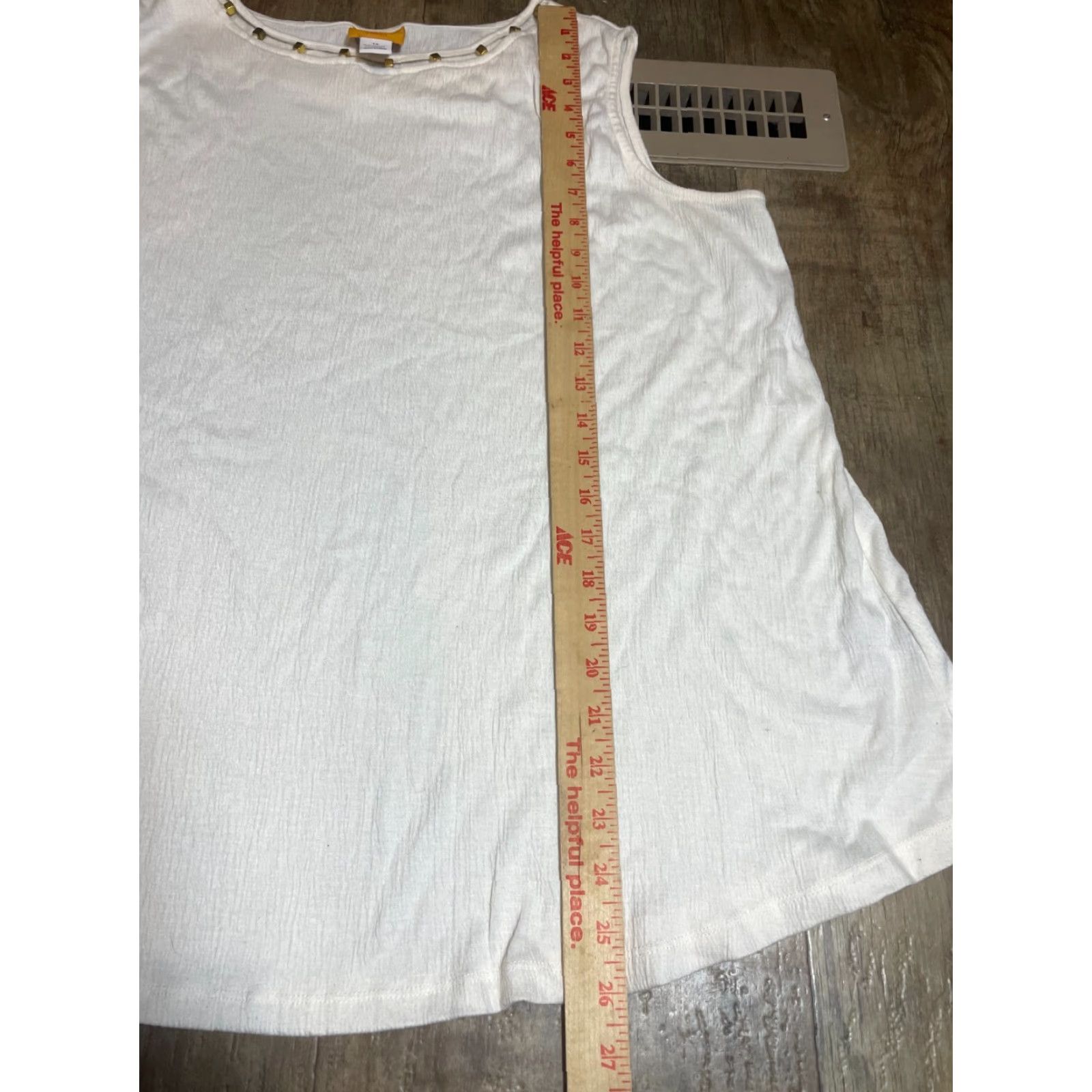 Vintage VINTAGE Ruby Rd Top Womens XL White Sleeveless Beaded Neckline Shirt Blouse Size XL / US 12-14 / IT 48-50 - 2 Thumbnail