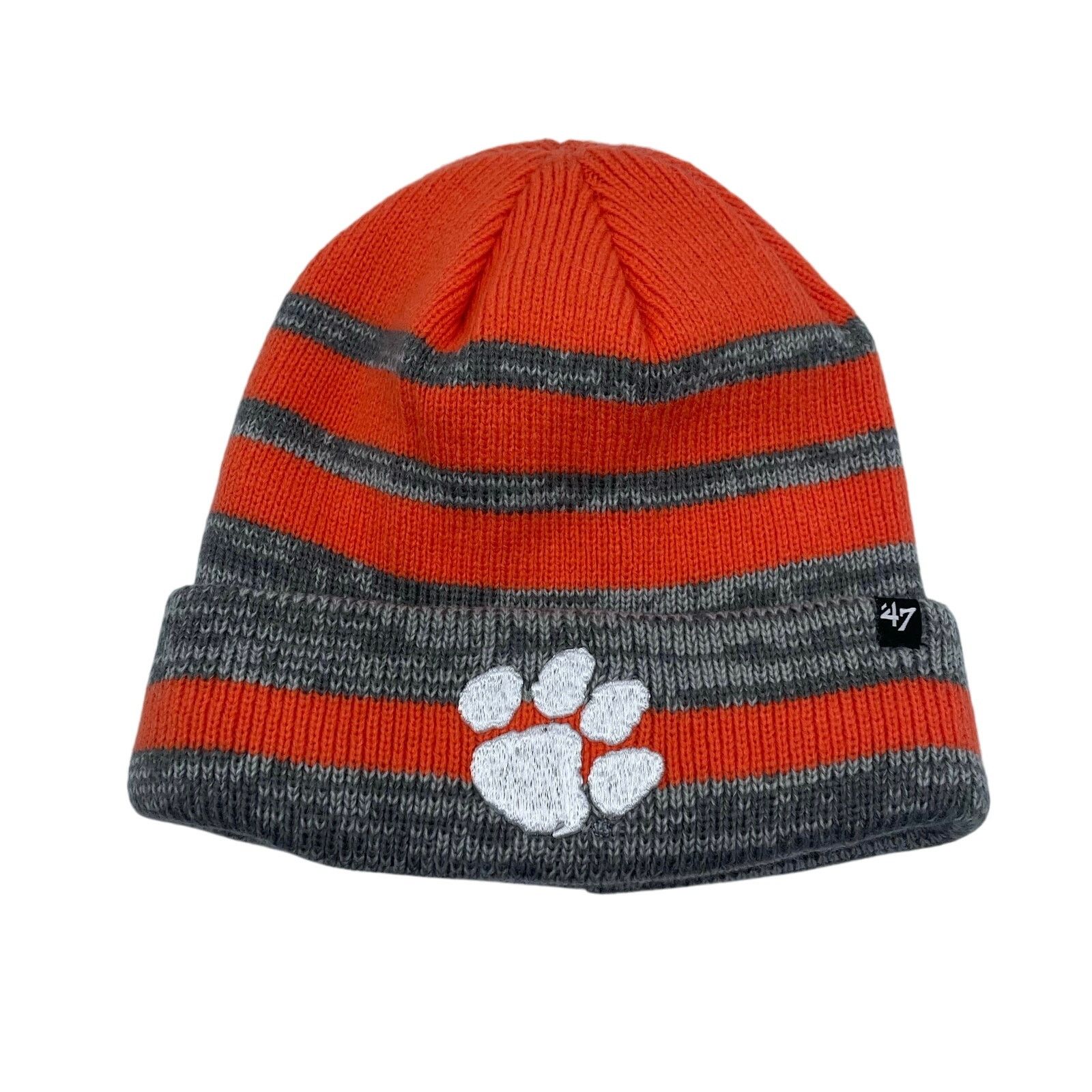 47 Brand ‘47 Brand Clemson Tigers Beanie Winter Hat Orange Gray OS Size ONE SIZE - 1 Thumbnail