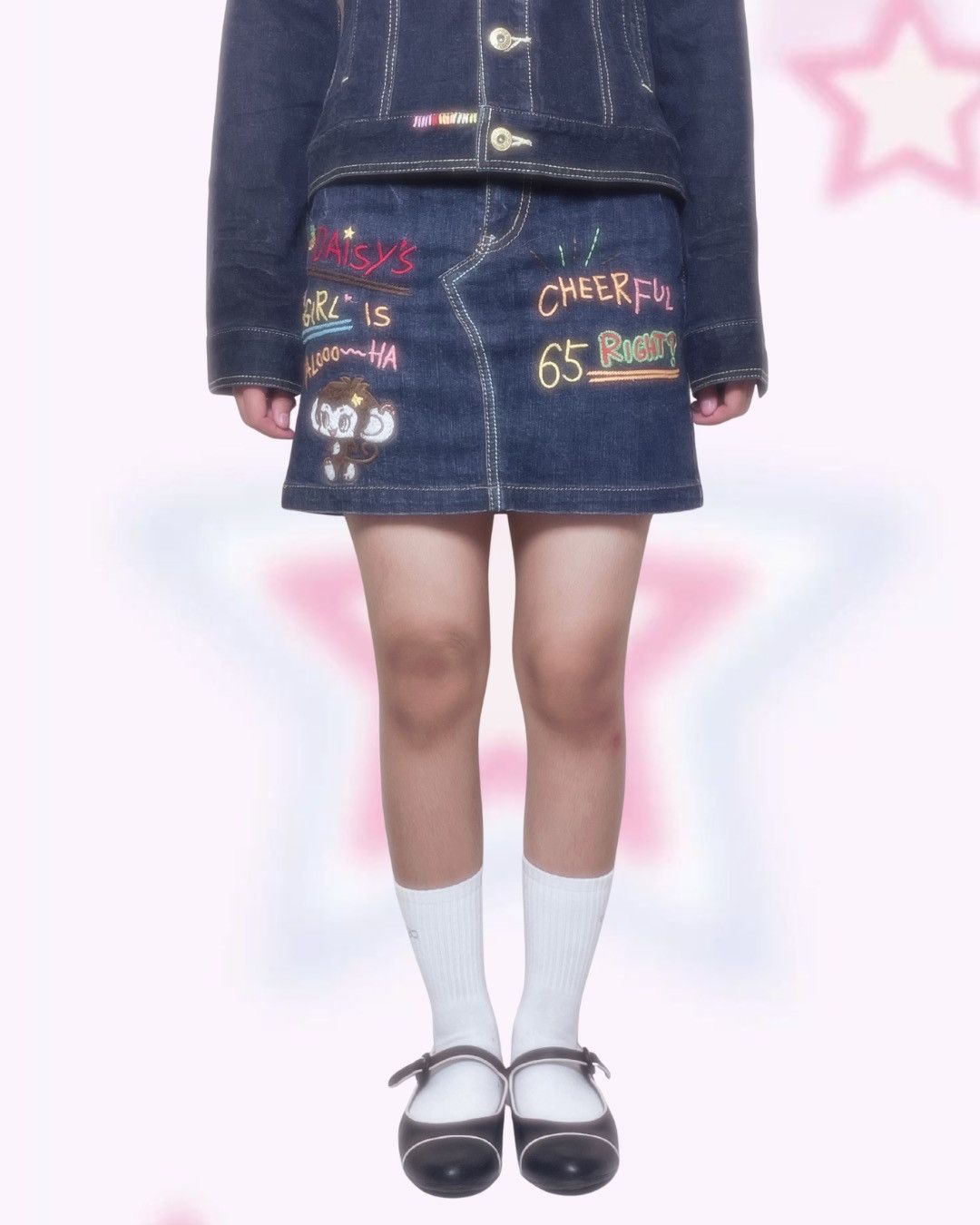 Japanese Brand Daisy Girls Japan Vintage Denim Mini Skirt Size 26" / US 2 / IT 38 - 1 Thumbnail