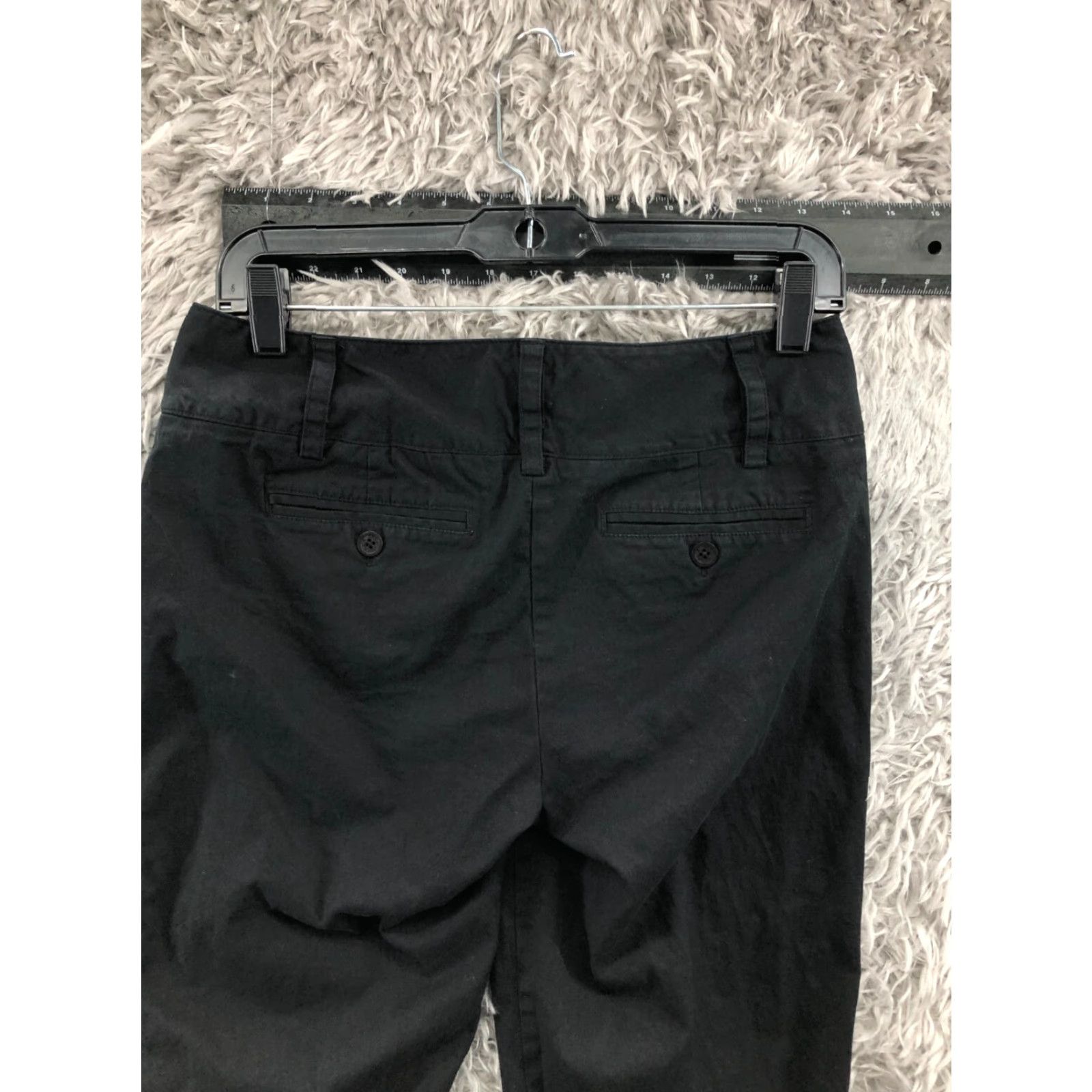 Vintage Dana Buchman Signature Capri Pants Size 4 Womens Mid Rise Hook Eye Black Knit Pant Capris Casual Formal Size 27" / US 4 / IT 40 - 6 Thumbnail