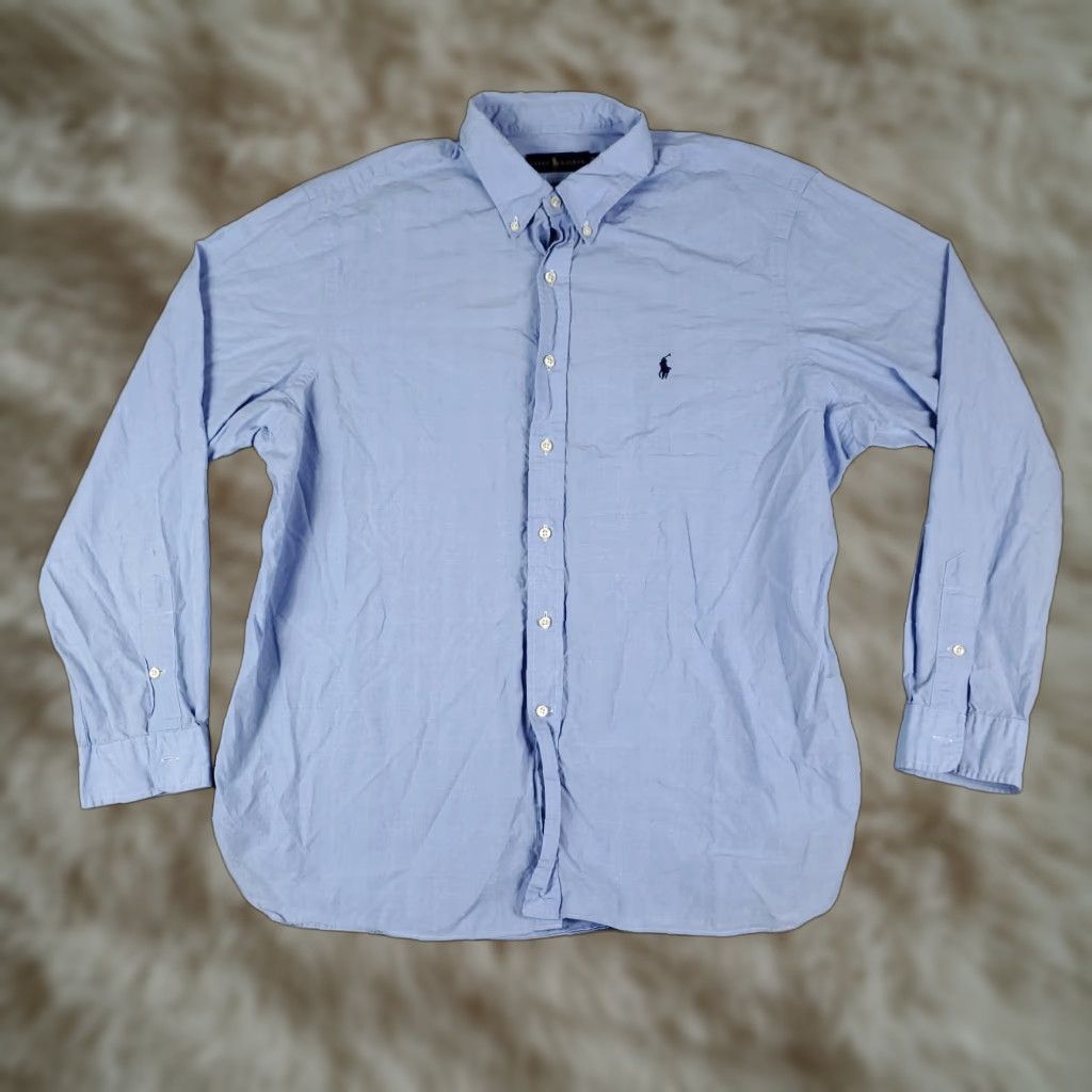 Ralph Lauren Ralph Lauren Shirt Mens Size 18 Blue Pony Dress Shirt Button Up Long Sleeve Size 48R - 1 Thumbnail