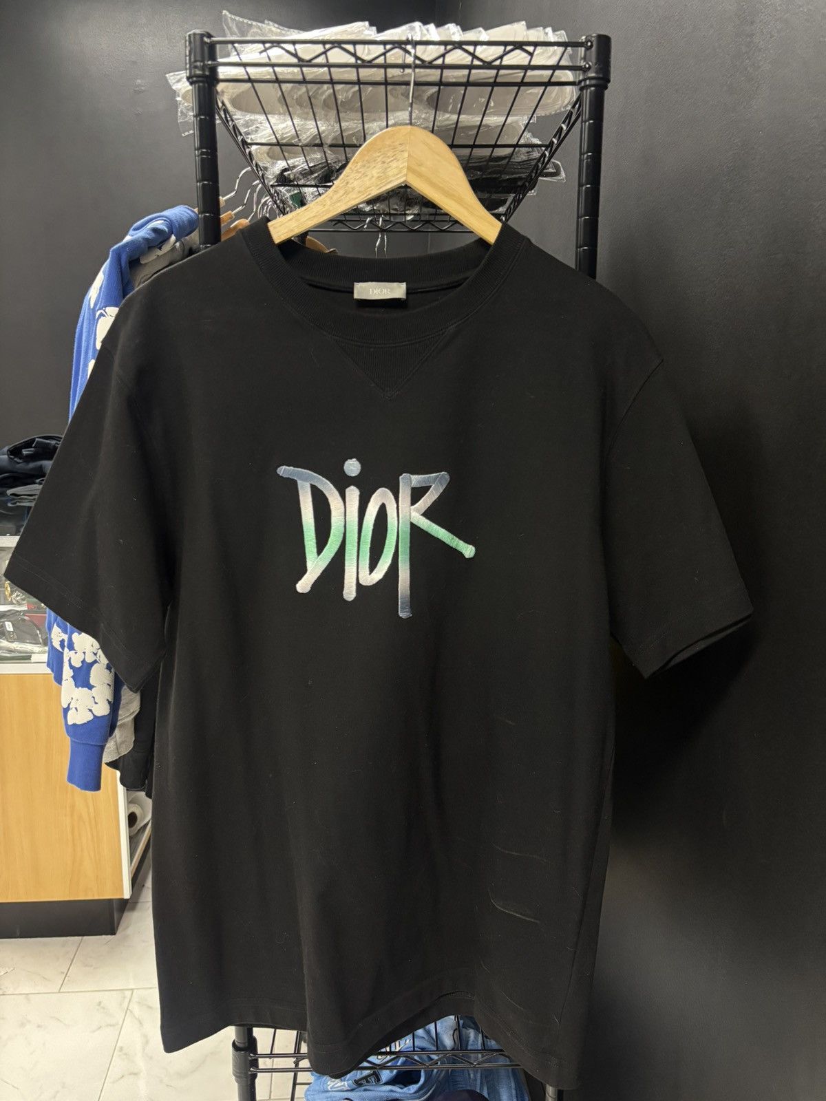 Dior Dior Dior Shawn Stussy Collaboration Oversized T-Shirt 007 