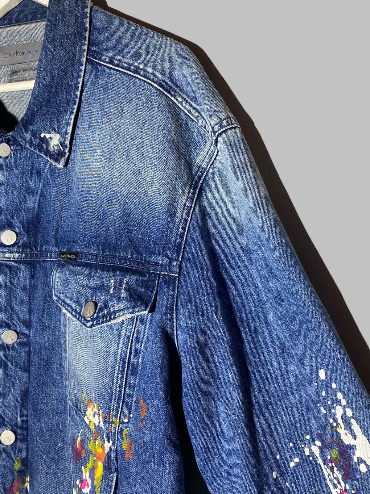 Calvin Klein Calvin Klein Painted Denim Jacket Men’s Size US XL / EU 56 / 4 - 18 Thumbnail