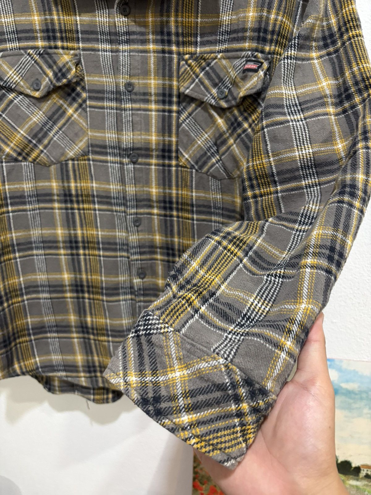 Dickies Dickies yellow and grey l shirt Size US XXL / EU 58 / 5 - 4 Thumbnail