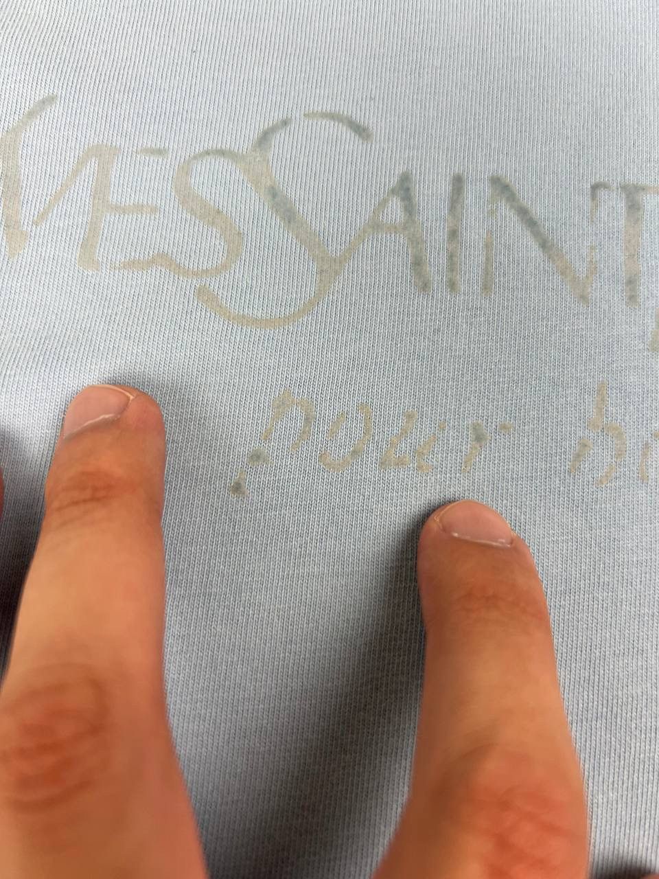 Yves Saint Laurent Yves Saint Laurent T-Shirt Long Sleeve Big Logo YSL Size US L / EU 52-54 / 3 - 6 Thumbnail