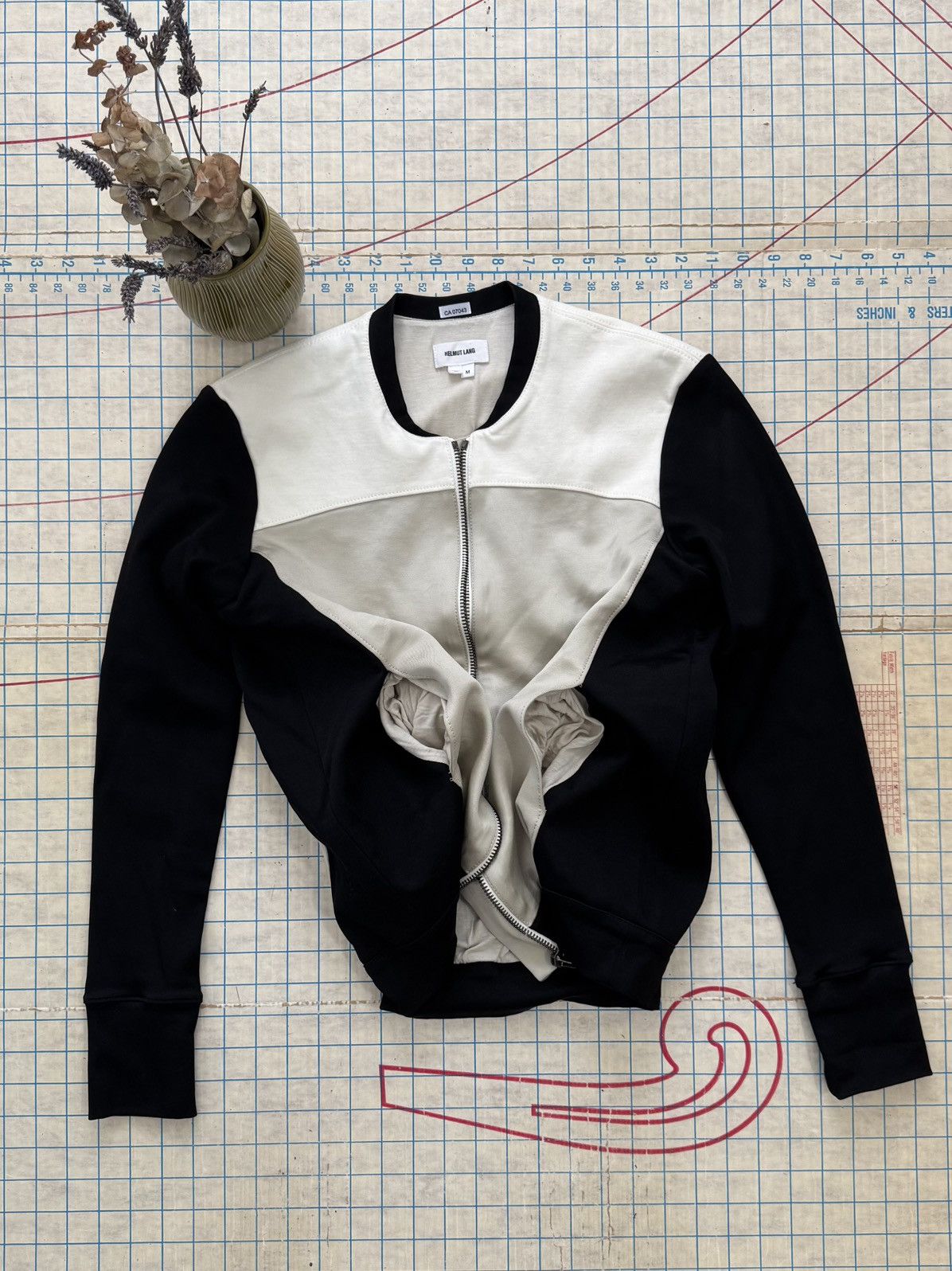 Helmut Lang Helmut Lang Women’s Bomber Jacket Black Grey White Size Med Size M / US 6-8 / IT 42-44 - 4 Thumbnail