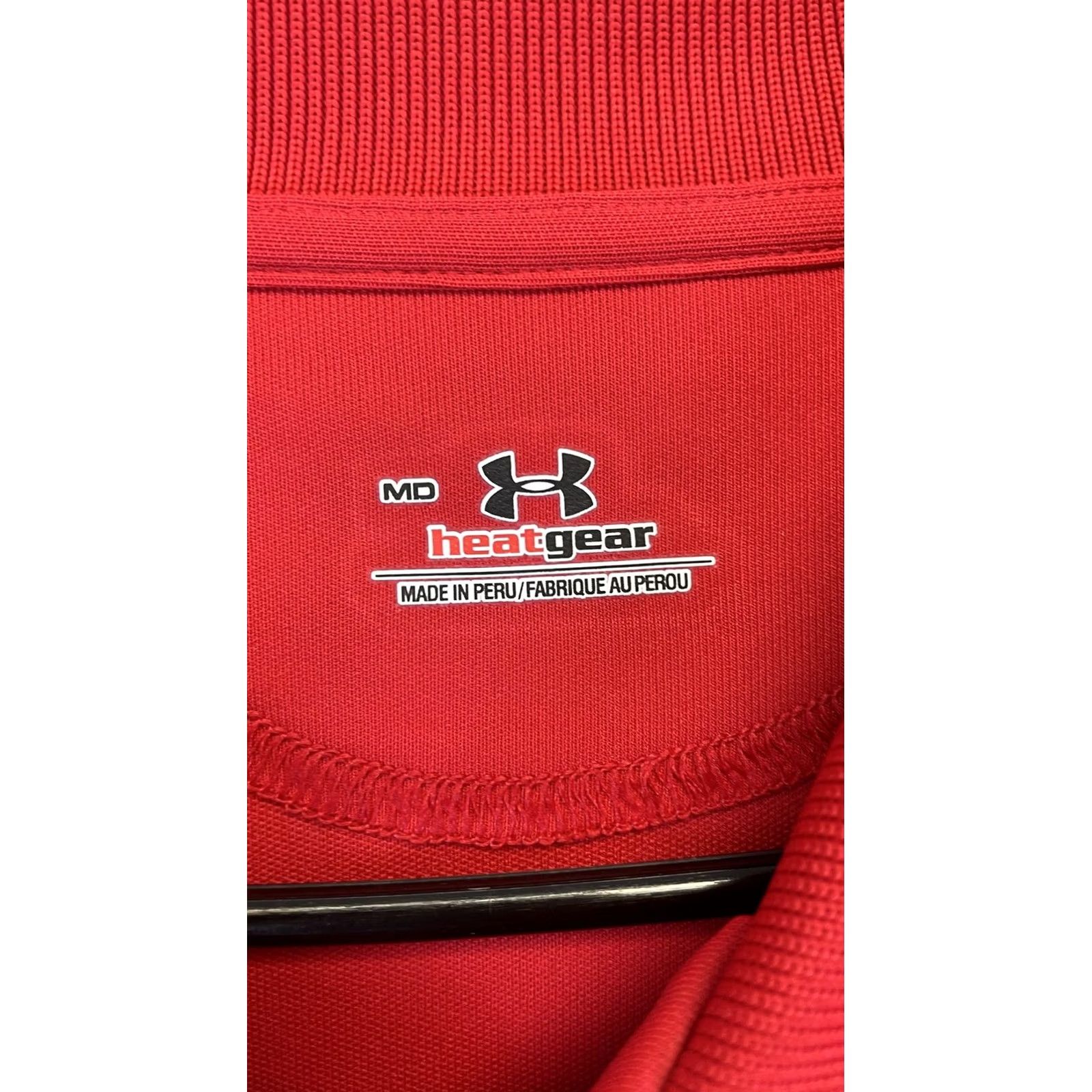 Under Armour Under Armour Polo Shirt Mens Medium Red HeatGear USMC MarineOfficer Embroidered Size US M / EU 48-50 / 2 - 6 Thumbnail
