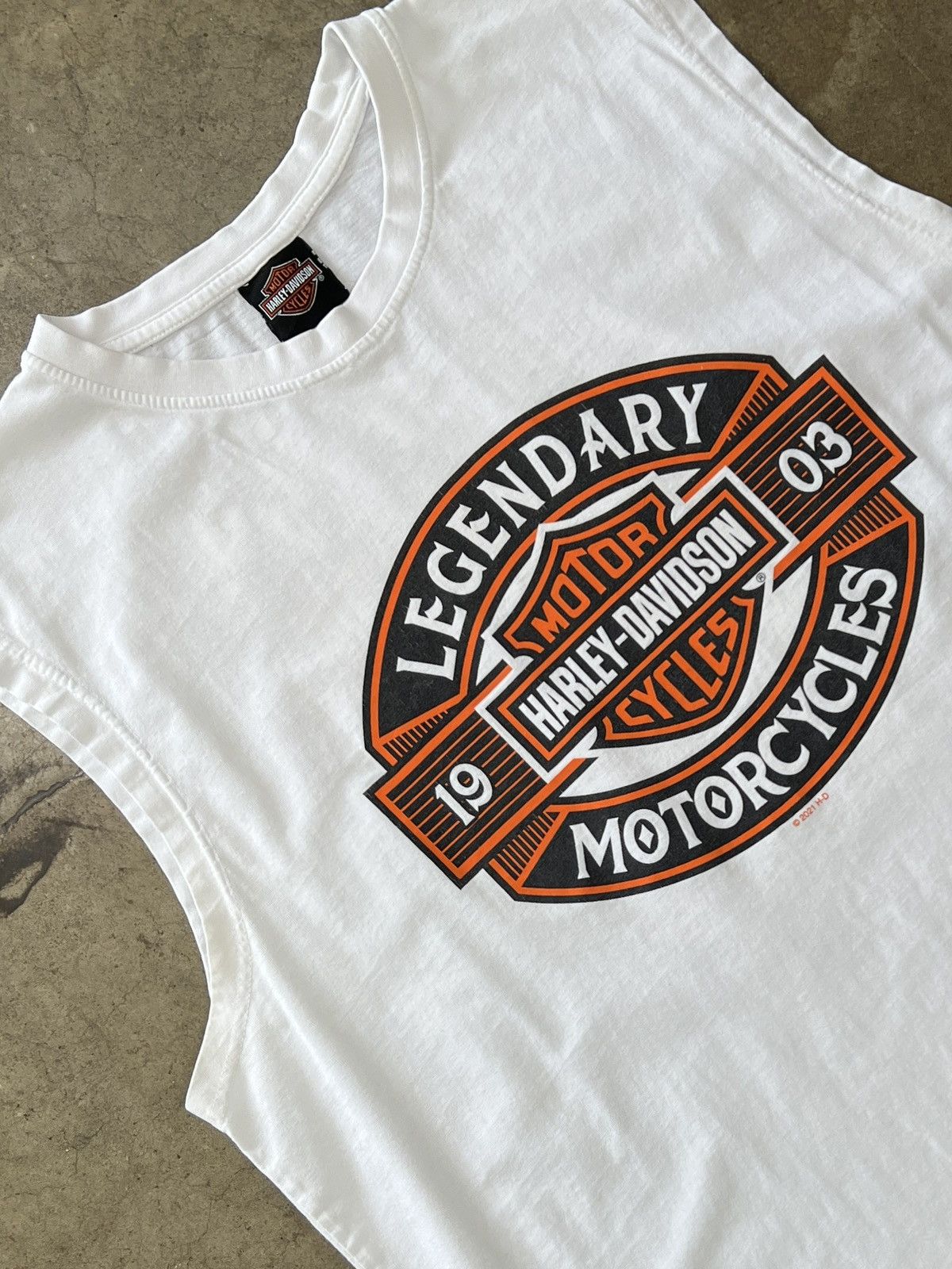 Harley Davidson Harley Davidson Sailor American Annapolis Cut Sleeve Tee XXL Size US XXL / EU 58 / 5 - 4 Thumbnail