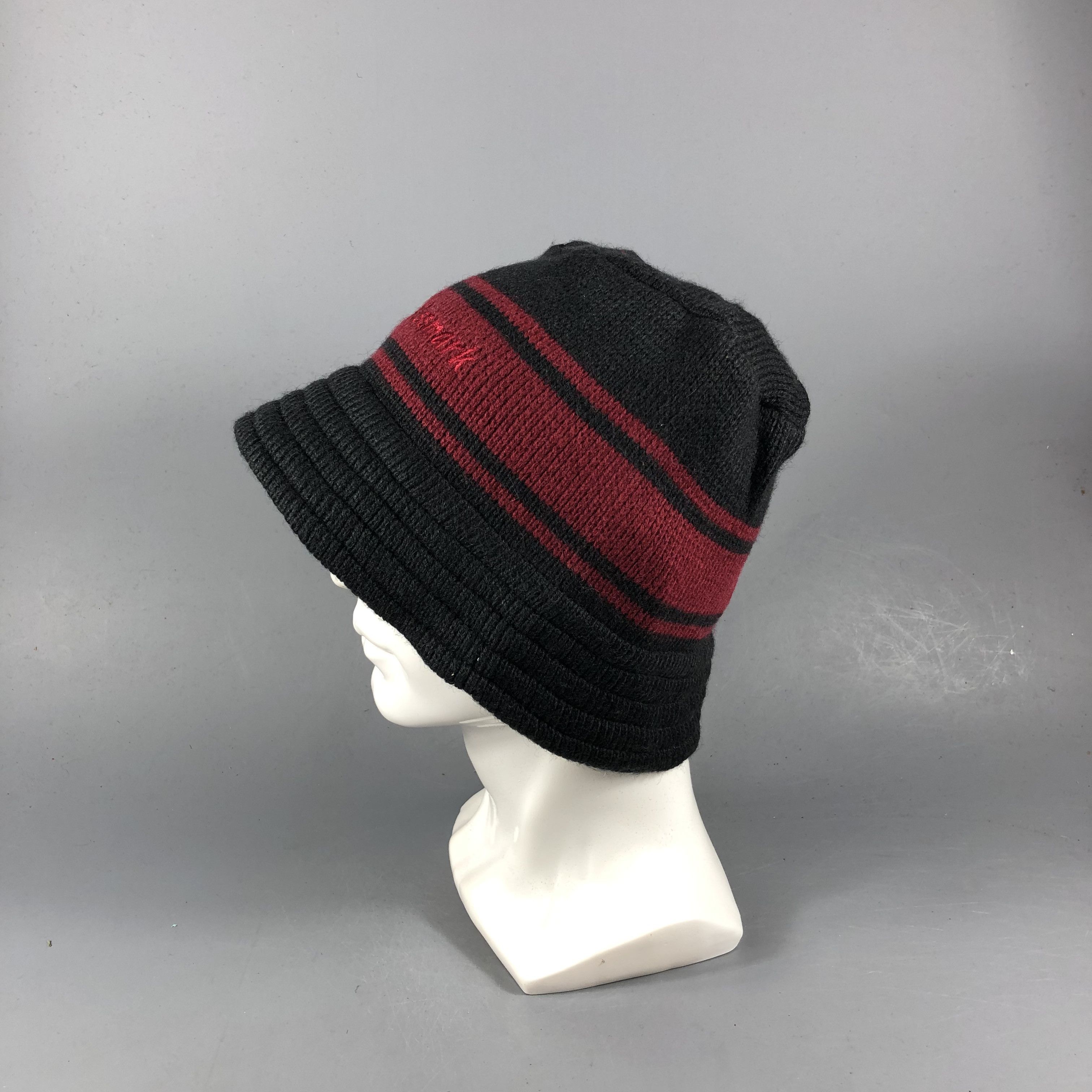 Vintage Kissmark Striped Wool Bucket Hat Beanie Snowcap B819 Size ONE SIZE - 1 Thumbnail
